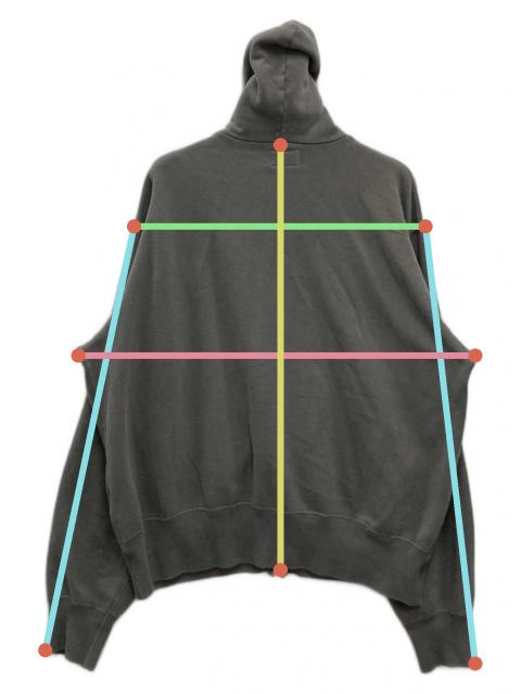 中古・古着通販】Unlikely (アンライクリー) Raglan Zip Hoodie グレー