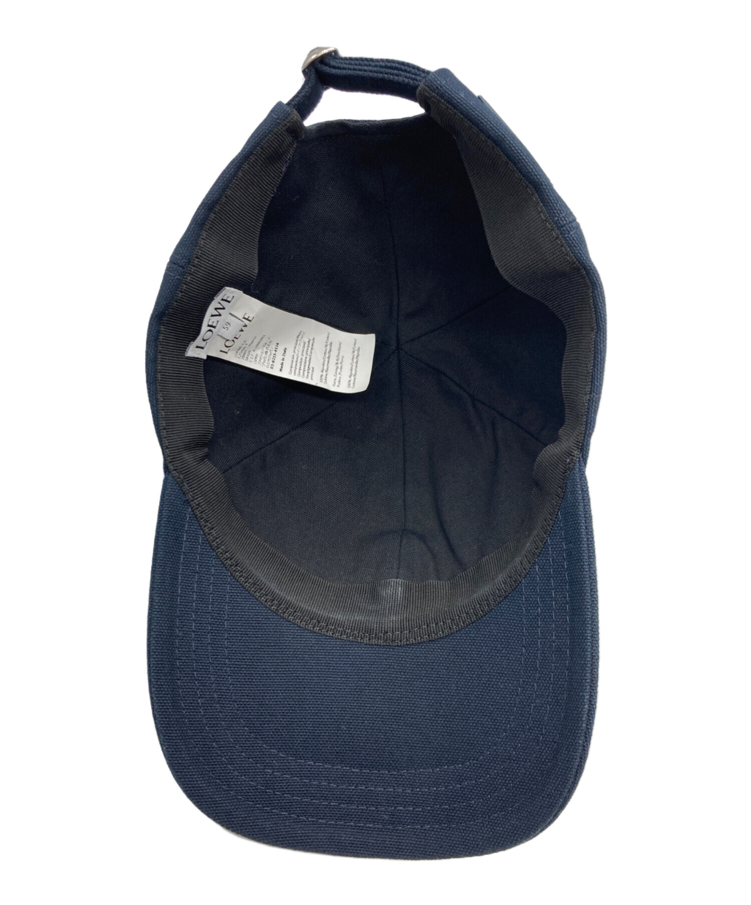 中古・古着通販】LOEWE (ロエベ) アナグラムパッチ キャップ ネイビー