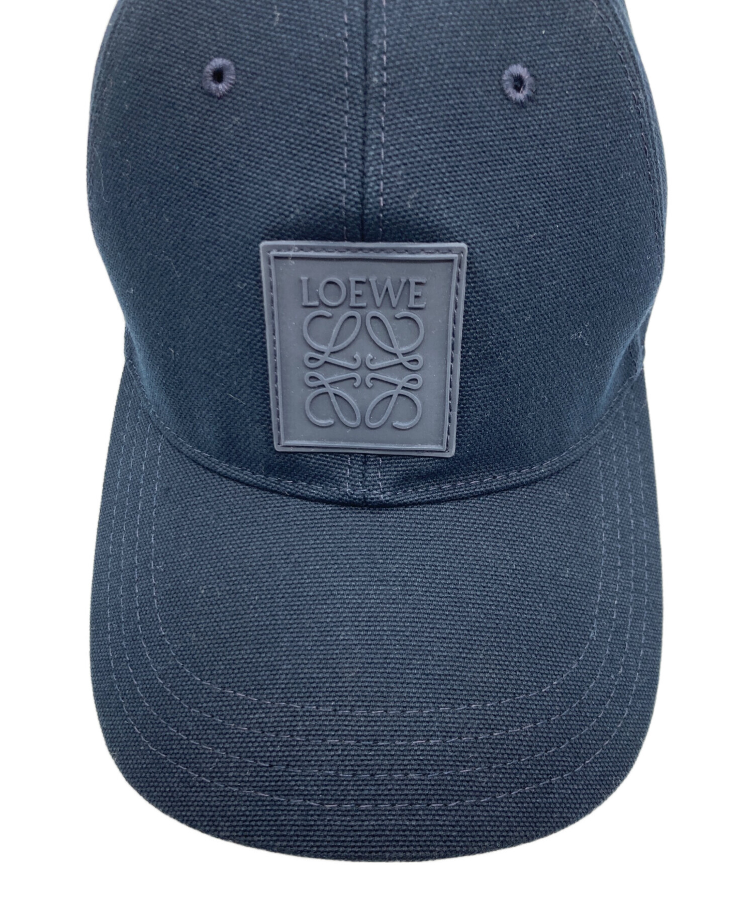 中古・古着通販】LOEWE (ロエベ) アナグラムパッチ キャップ ネイビー