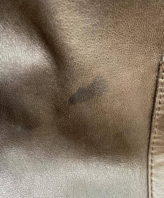 中古・古着通販】PRADA (プラダ) レザーテーラードジャケット ブラウン