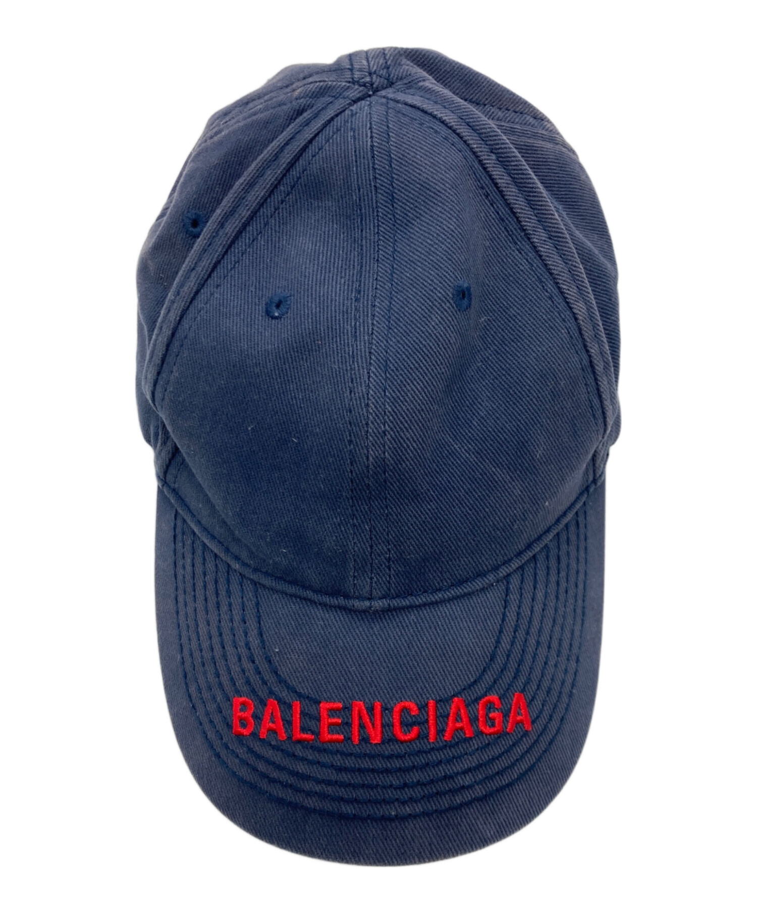 バレンシアガ BALENCIAGA サイズ:L ロゴ刺繍ベースボールキャップ 中古 