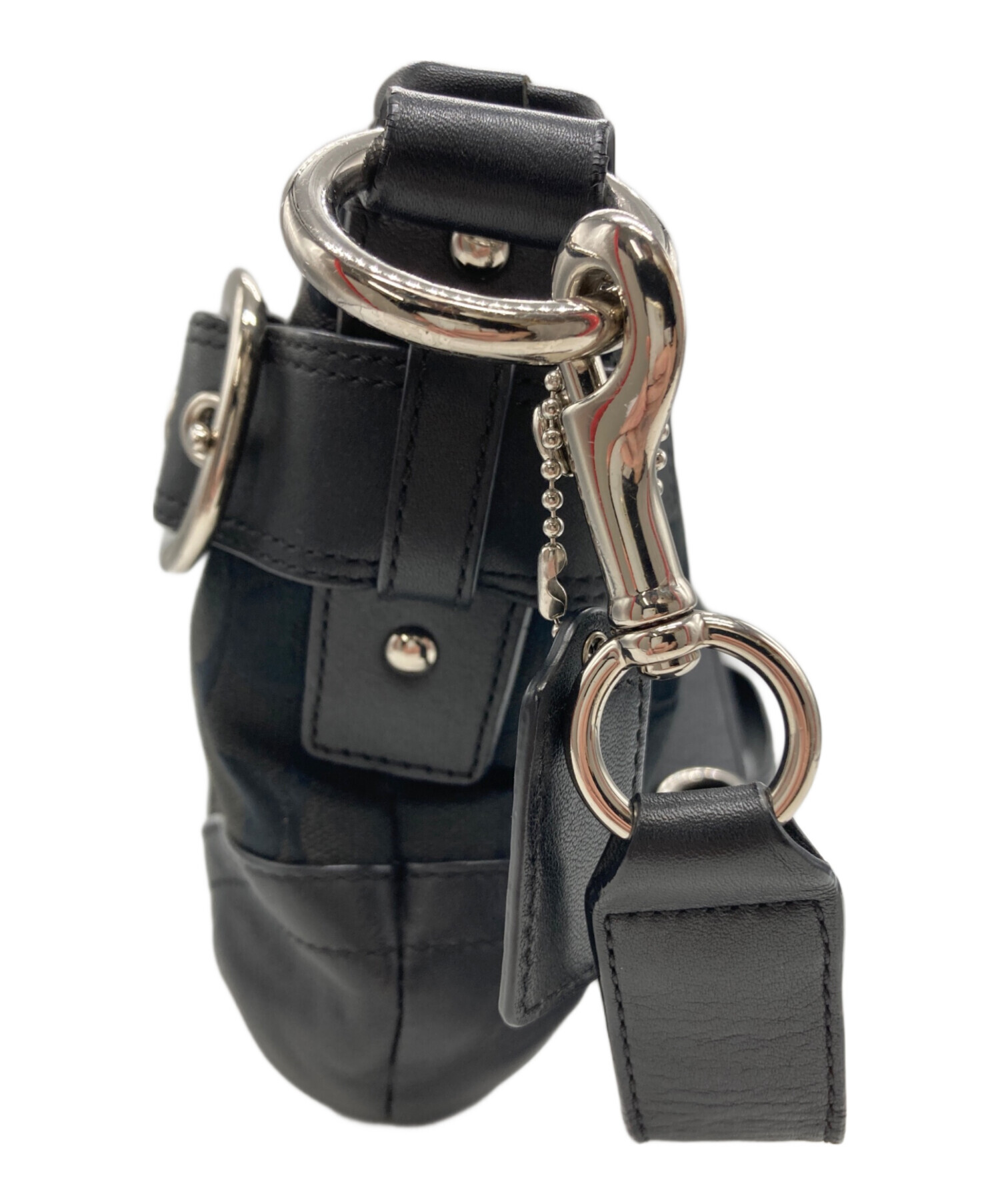 コーチショルダーバック 中古・古着通販】COACH (コーチ) ショルダーバッグ ブラック｜ブランド