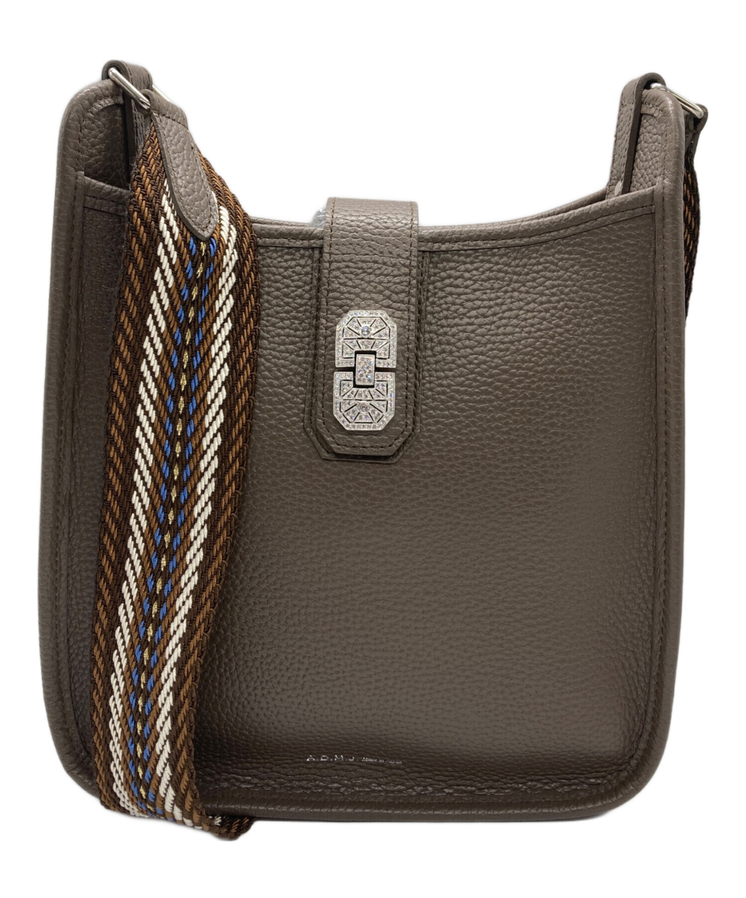 A.D.M.J エーディーエムジェイ ショルダーバッグ  グレー 【古着】【中古】【送料無料】 中古・古着通販】A.D.M.J. (エーディーエムジェイ) アールデコ