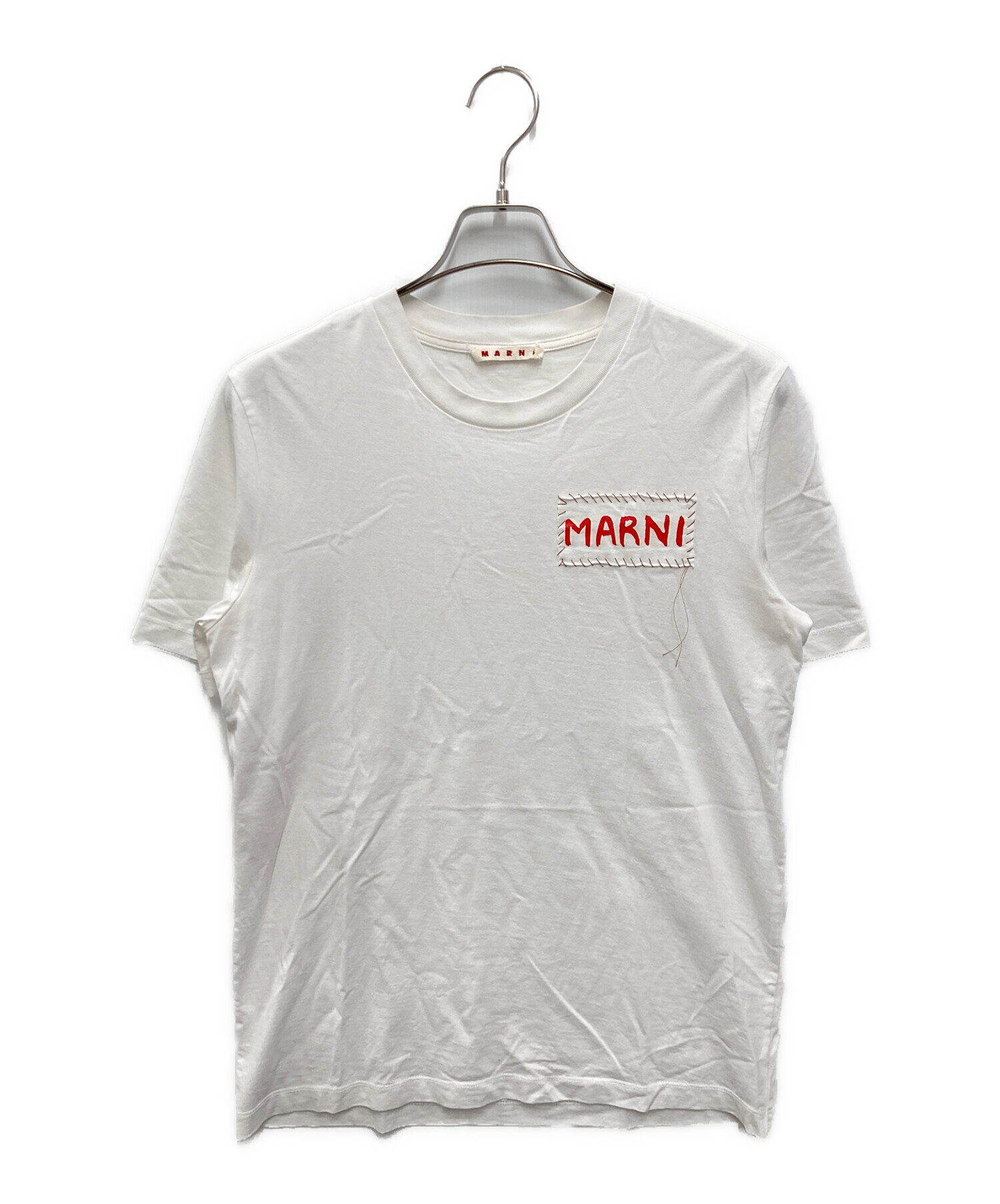 中古・古着通販】MARNI (マルニ) パッチワーク ロゴTシャツ ホワイト