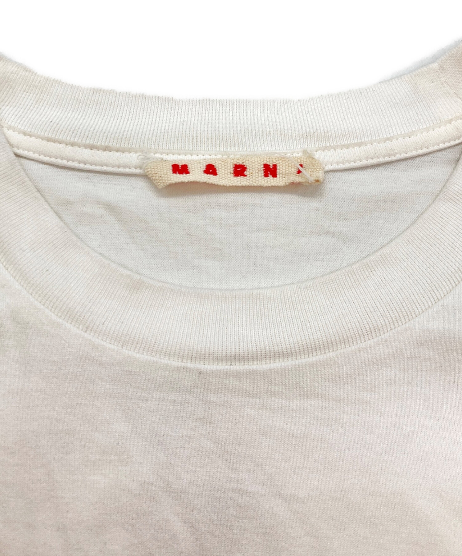 中古・古着通販】MARNI (マルニ) パッチワーク ロゴTシャツ ホワイト