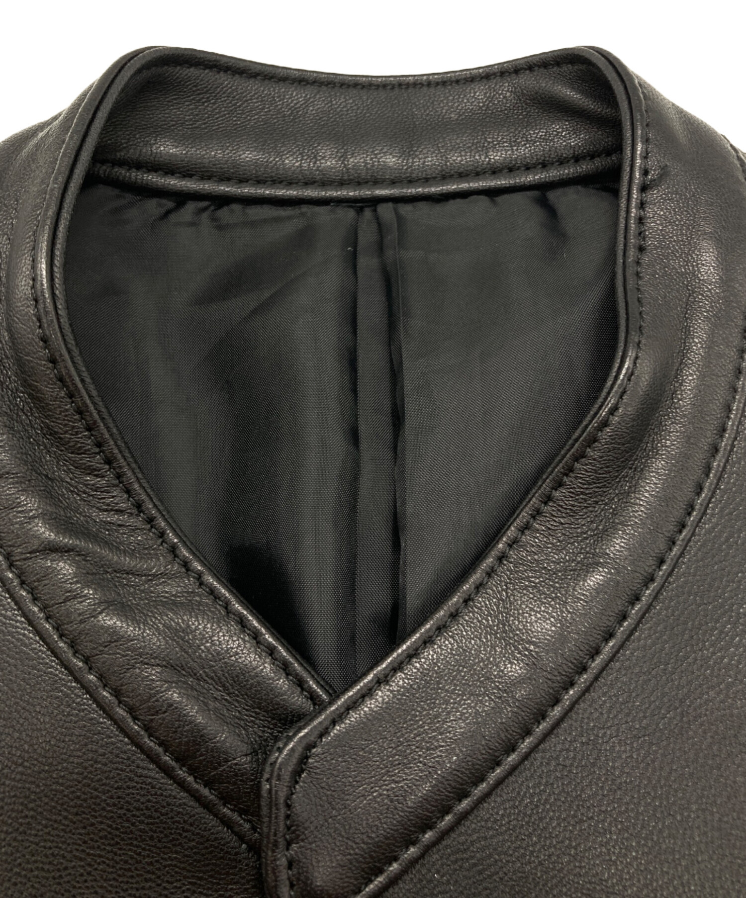 中古・古着通販】LIDnM (リドム) ラムレザーシングルライダース 
