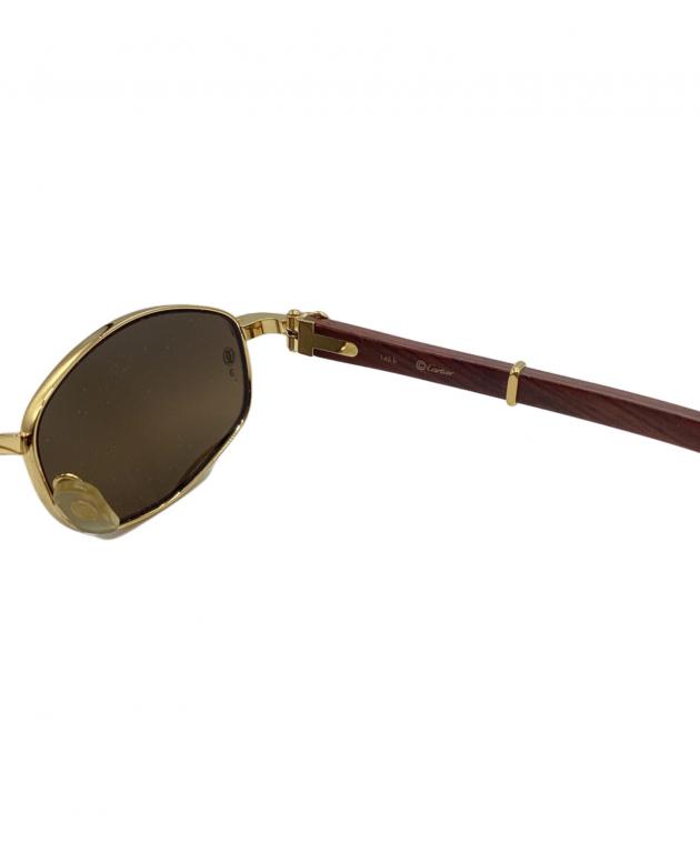 中古・古着通販】Cartier (カルティエ) ウッドテンプル サングラス