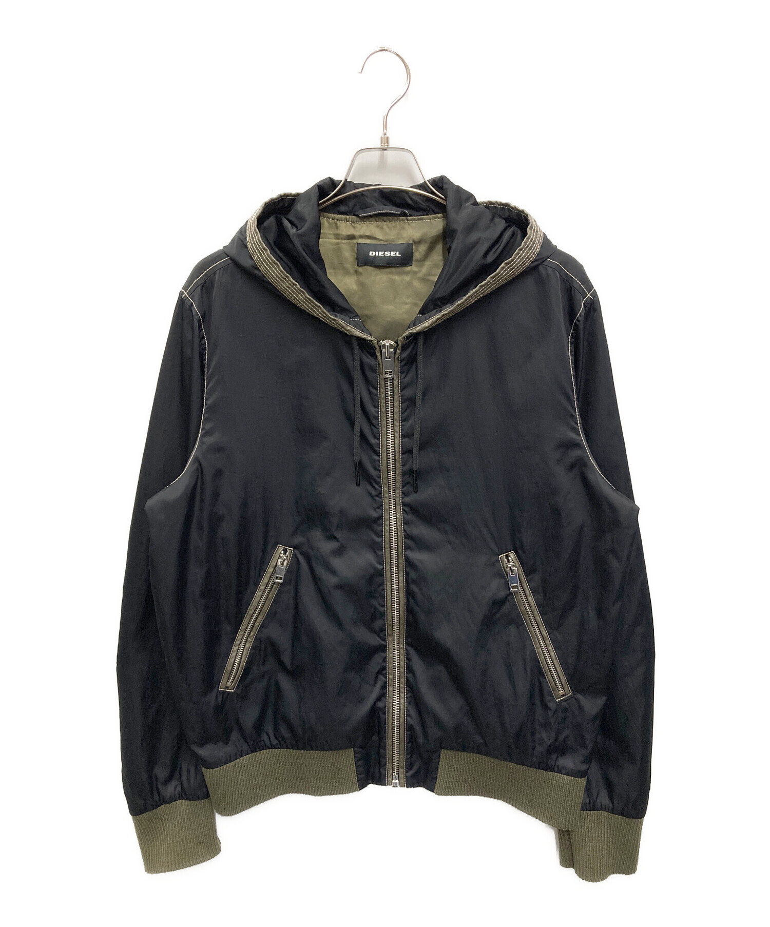 中古・古着通販】DIESEL (ディーゼル) ナイロンジップアップジャケット 