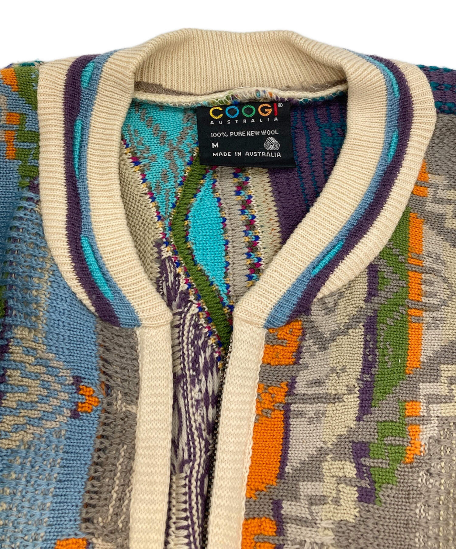 中古・古着通販】COOGI (クージー) ジップアップカーディガン マルチ