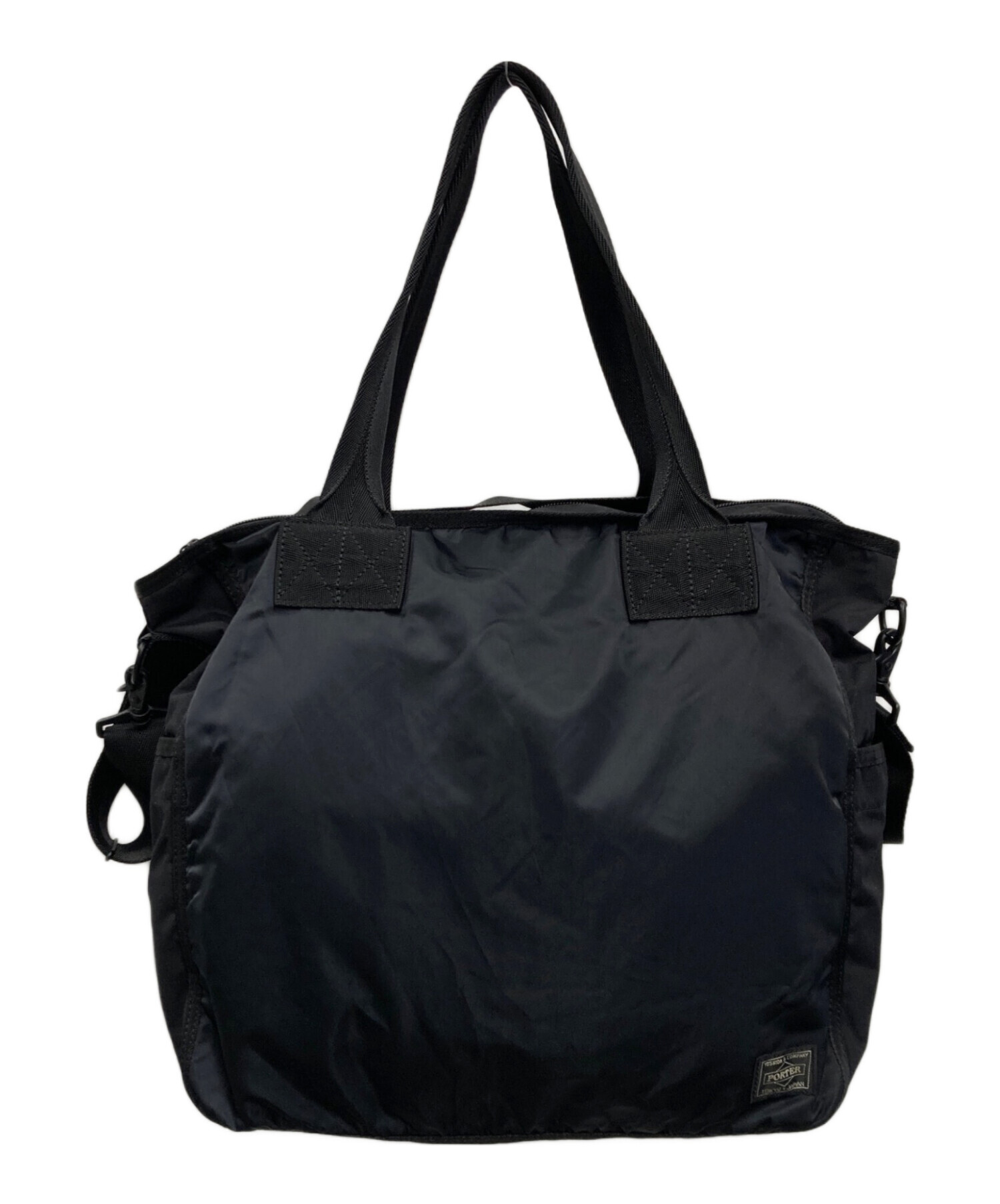 【美品・最終値下げ】PORTER　フレーム　2wayトートバッグ 中古・古着通販】PORTER (ポーター) FRAME 2WAY TOTE BAG ブラック