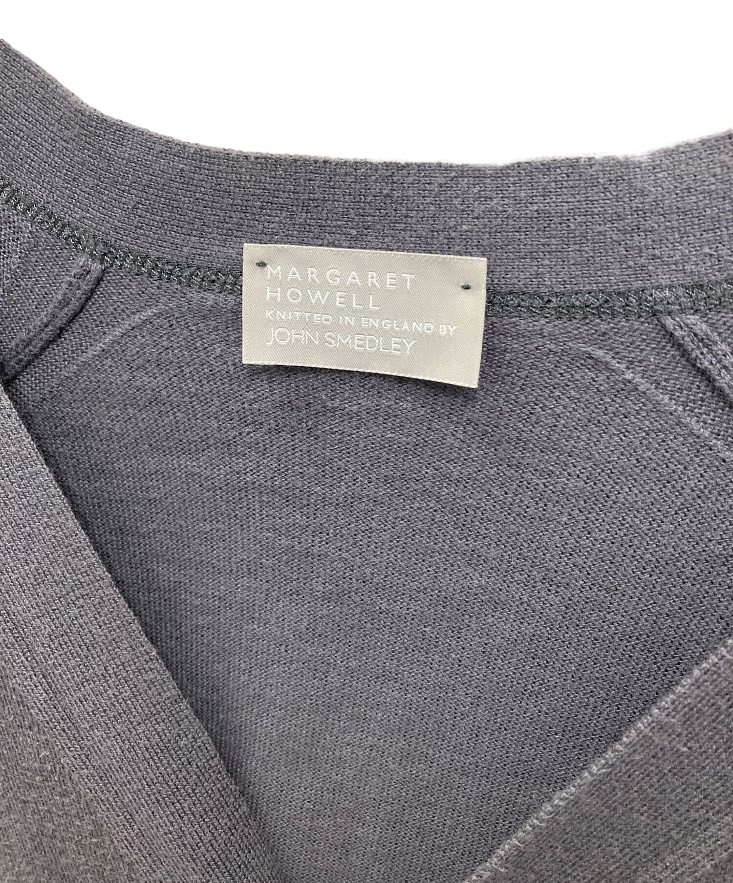 ジョンスメドレー マーガレットハウエル カーディガン コットン 英国製 Lサイズ 中古・古着通販】MARGARET HOWELL (マーガレットハウエル) JOHN