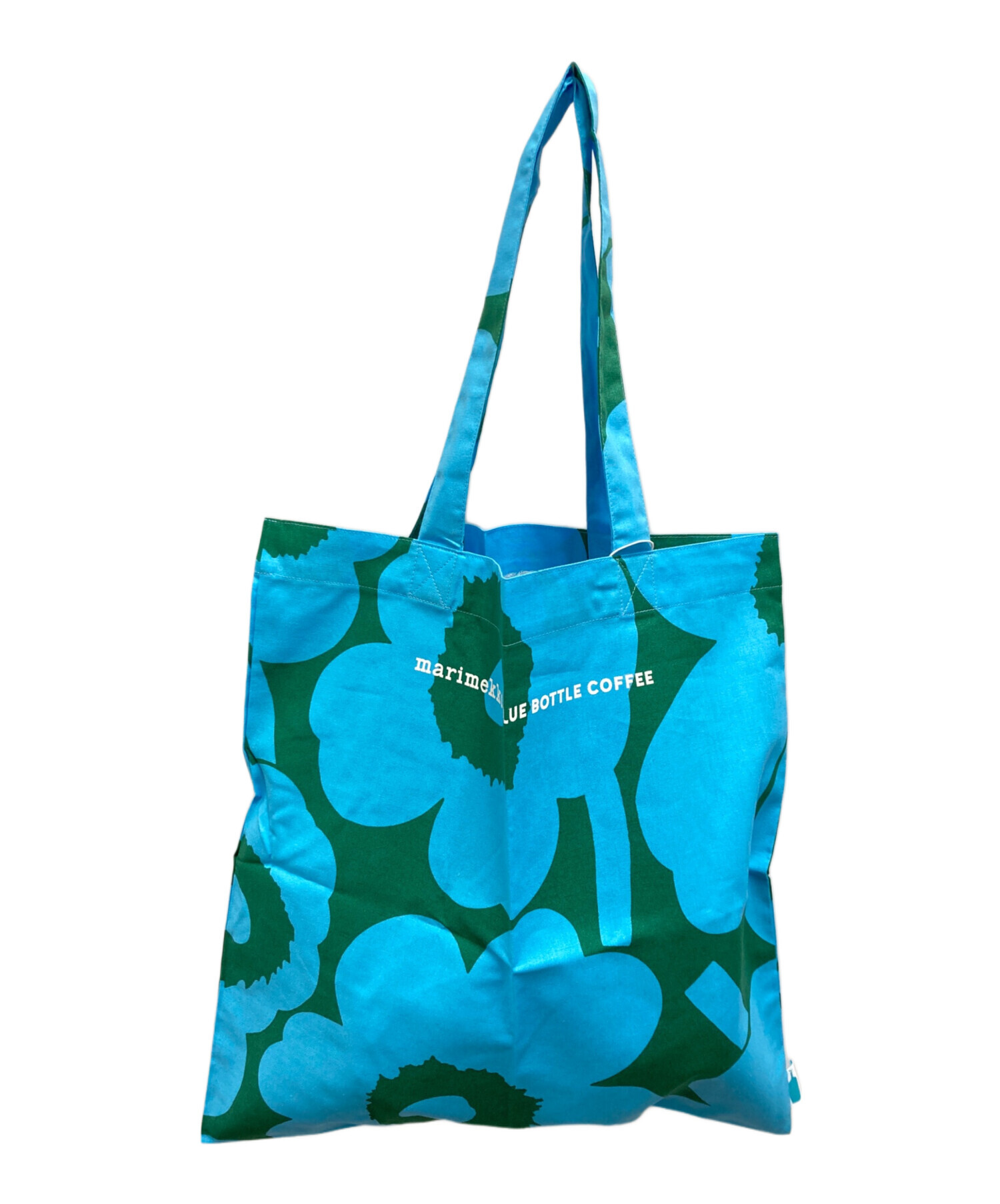 ブルーボトル×marimekko ブルーとグリーンのエコバッグ新品、未使用品 中古・古着通販】marimekko (マリメッコ) blue bottle coffee (ブルー