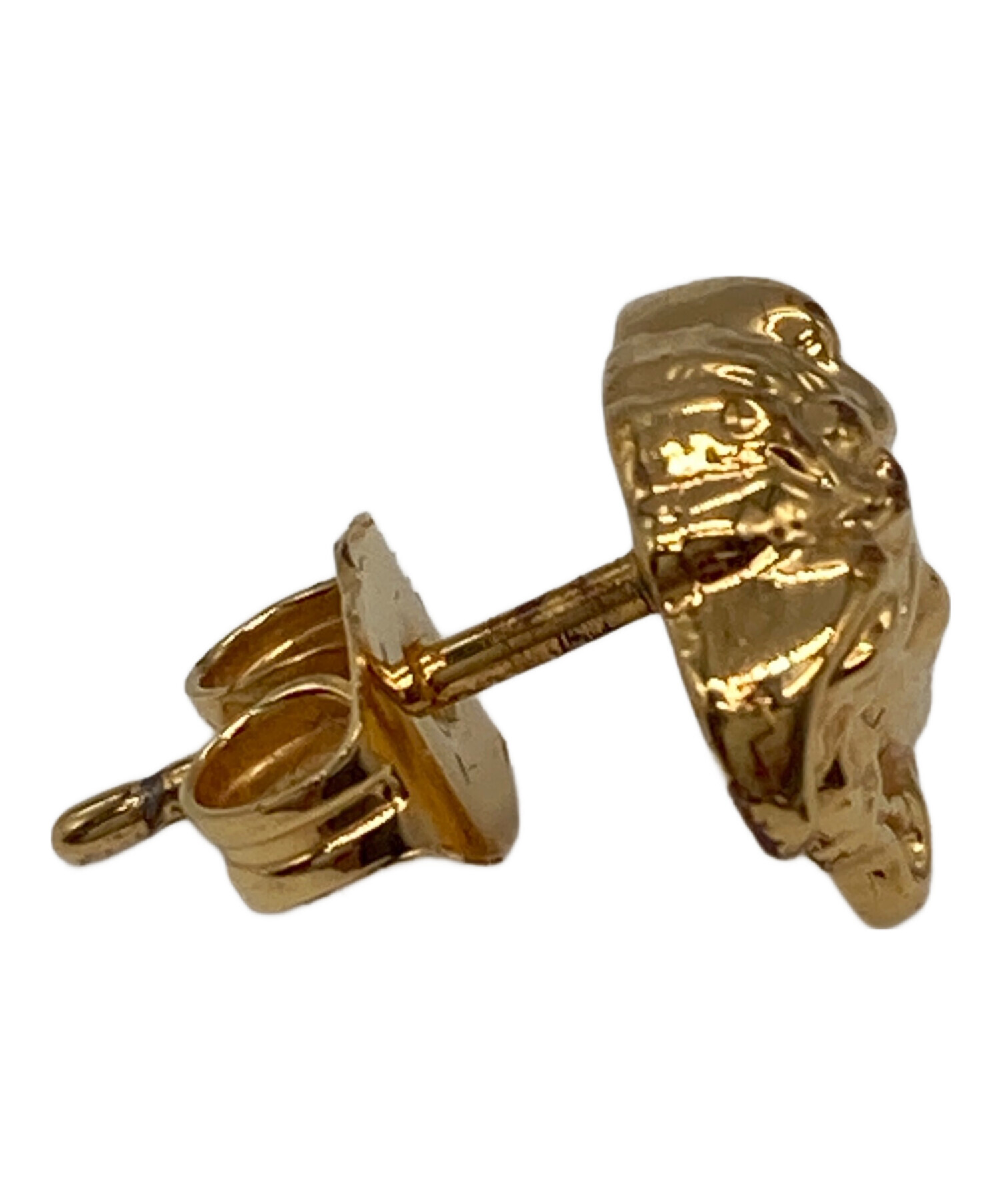 ベルサーチ　メデューサデザイン ゴールドピアス(片耳用) 中古・古着通販】VERSACE (ヴェルサーチェ) メデューサロゴピアス