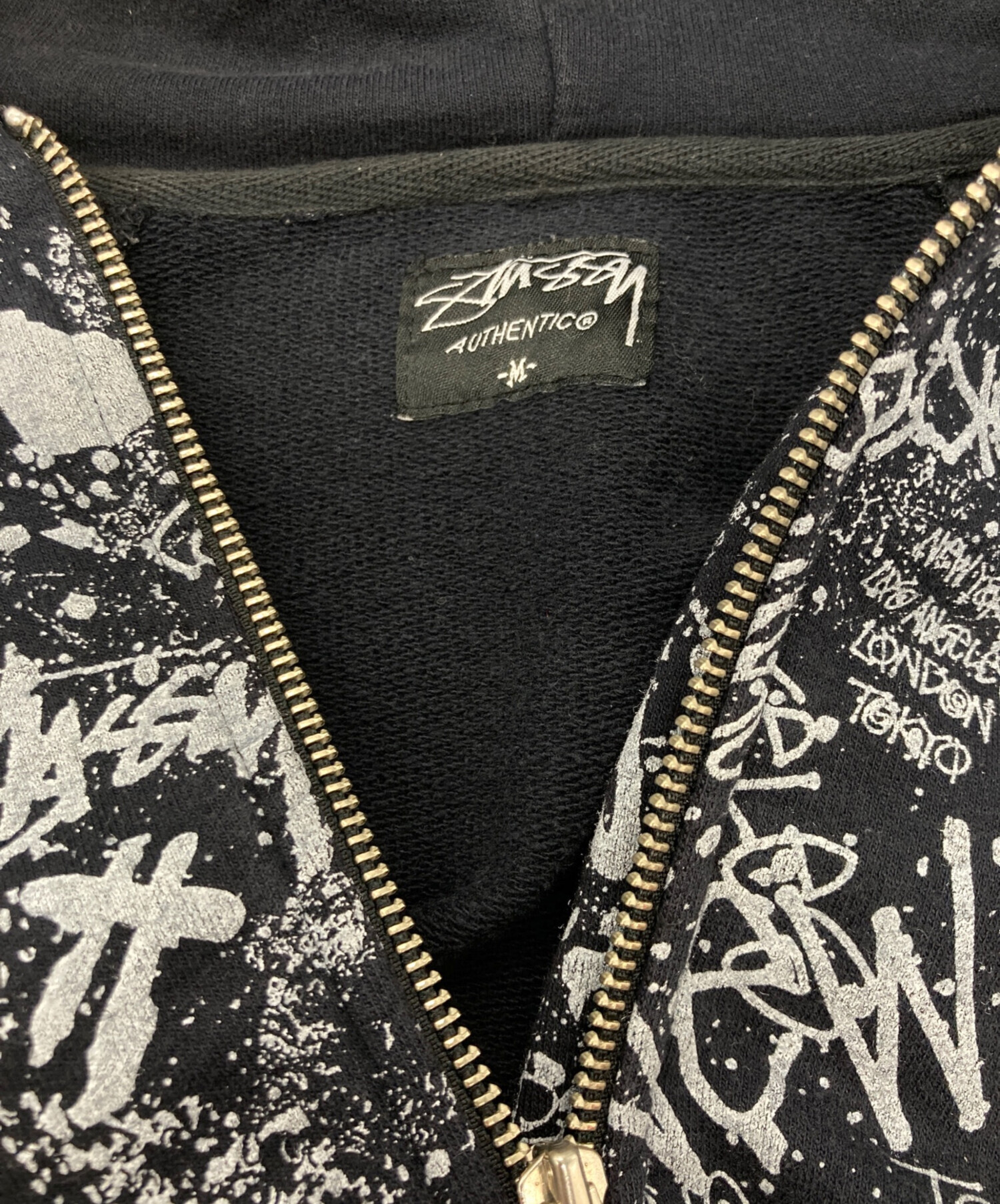 中古・古着通販】stussy (ステューシー) 総柄ジップアップ 中古・古着通販】stussy (ステューシー) 総柄ジップアップ