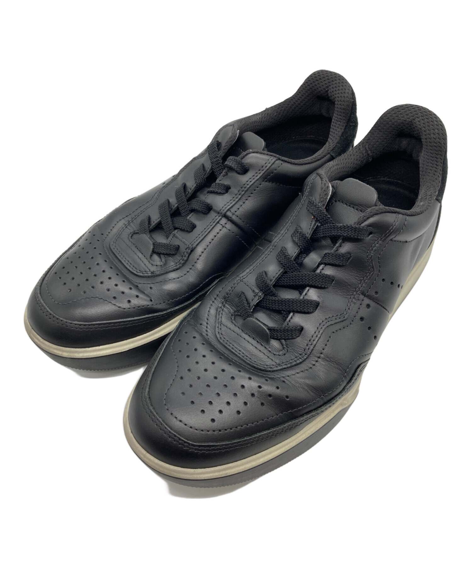 中古・古着通販】ECCO (エコー) レザースニーカー ブラック サイズ