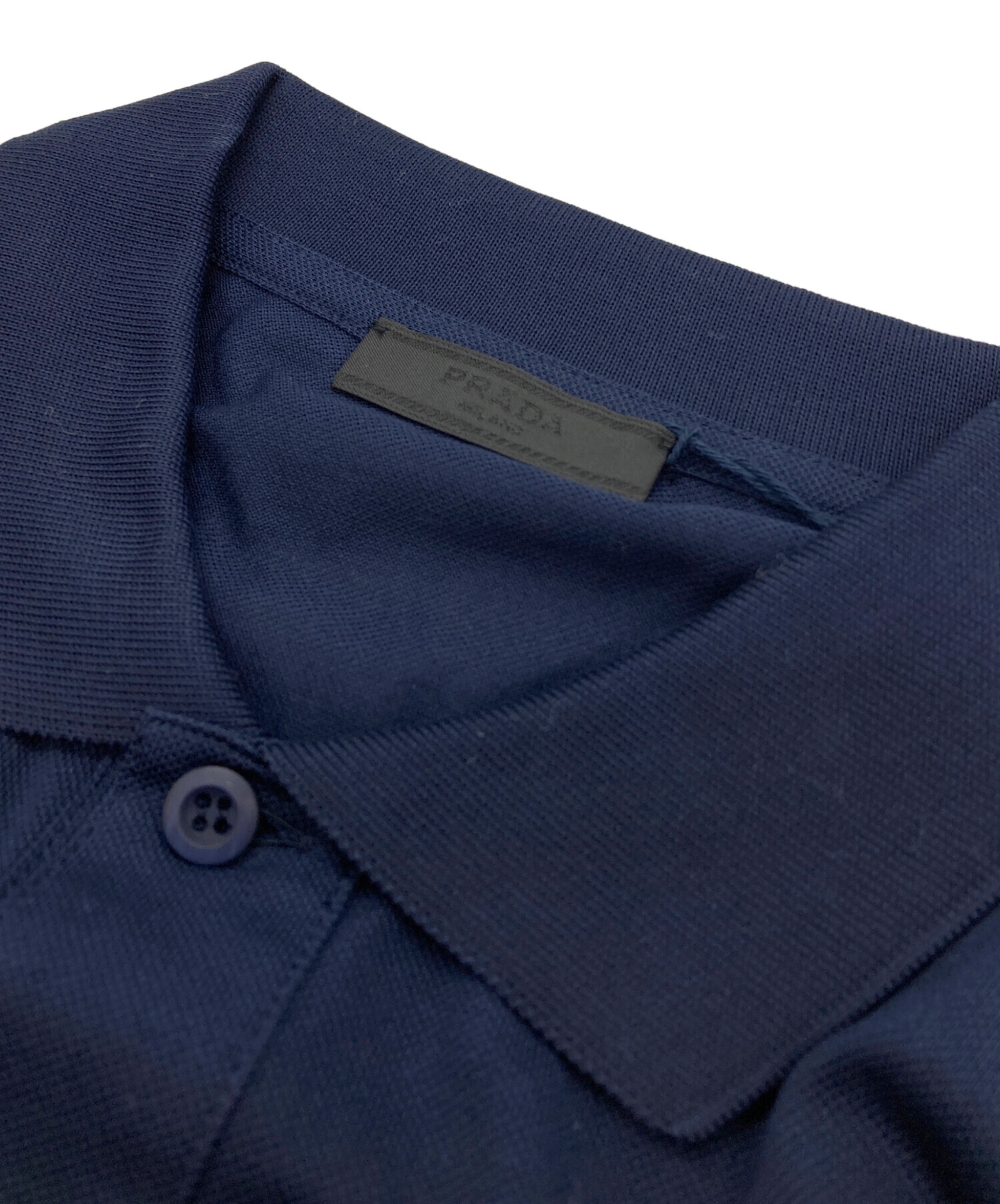 中古・古着通販】PRADA (プラダ) ポロシャツ ネイビー サイズ:XL