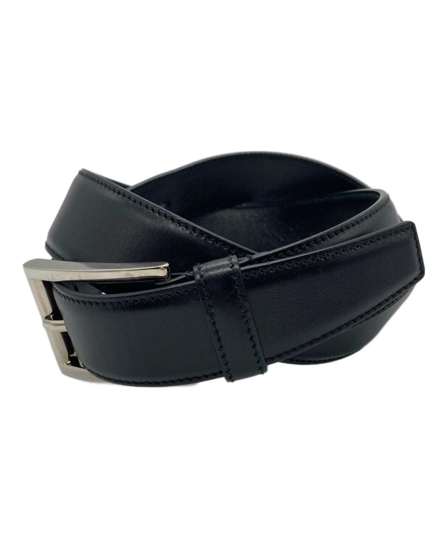 感*ん様 PRADA レザーベルト ブラック 中古・古着通販】PRADA (プラダ) レザーベルト ブラック サイズ:30/75