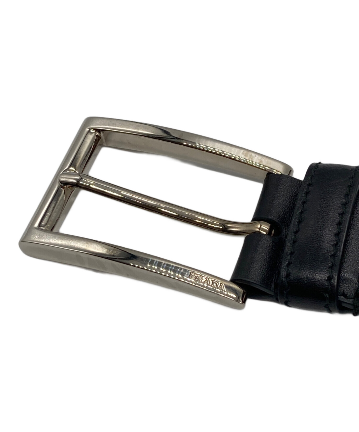 感*ん様 PRADA レザーベルト ブラック 中古・古着通販】PRADA (プラダ) レザーベルト ブラック サイズ:30/75