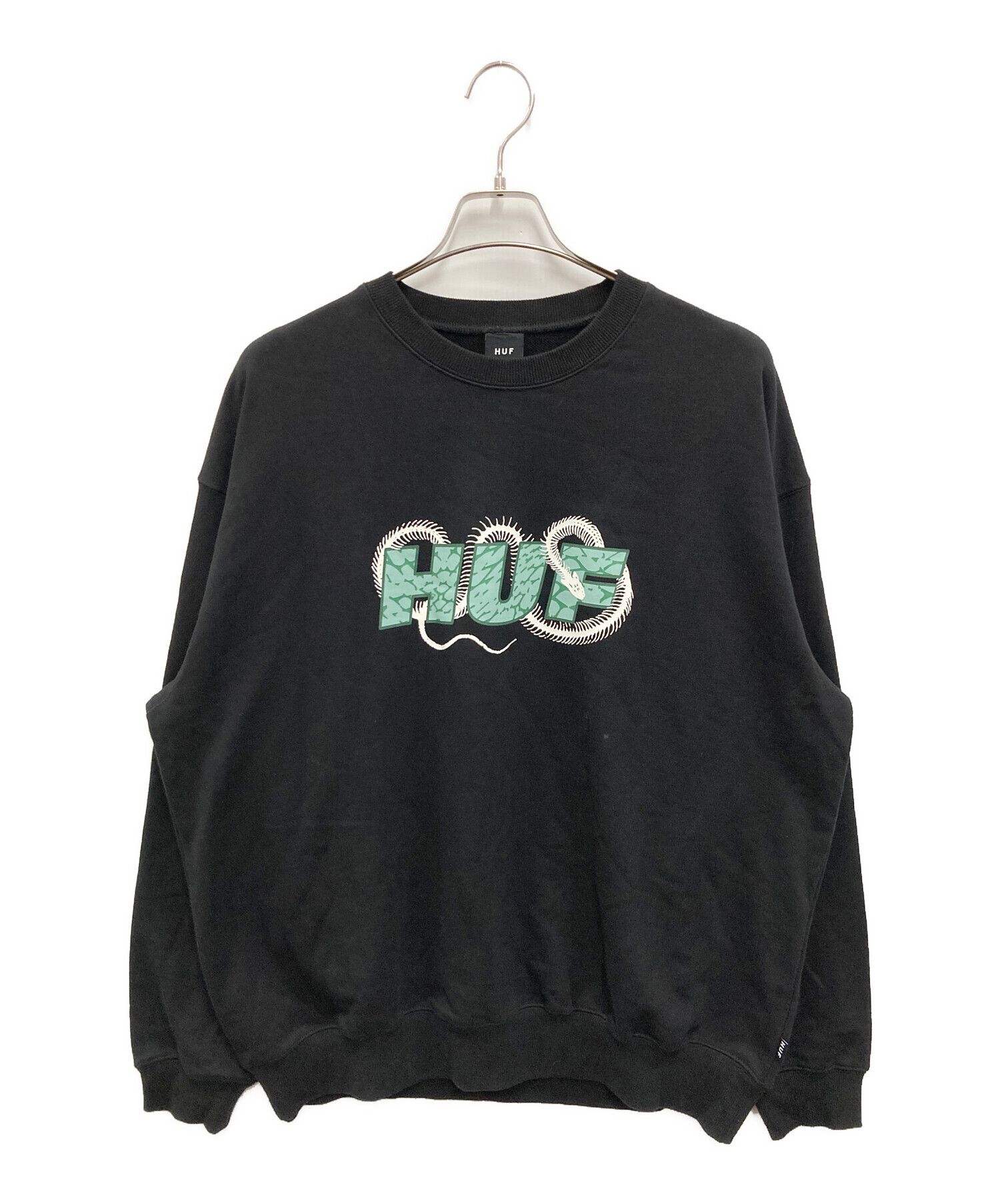 中古・古着通販】HUF (ハフ) COBRA CREWNECK ブラック サイズ:XL