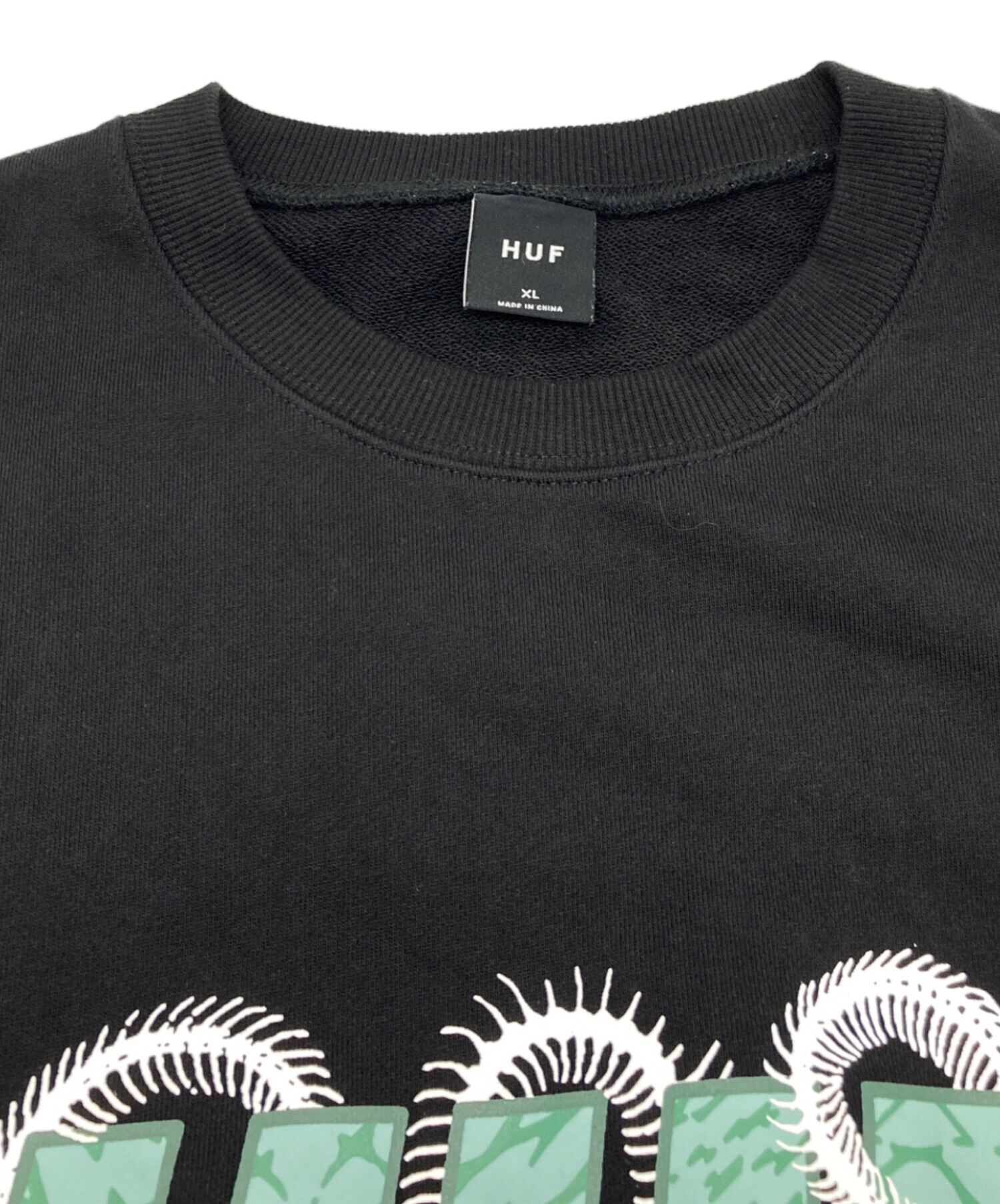 中古・古着通販】HUF (ハフ) COBRA CREWNECK ブラック サイズ:XL