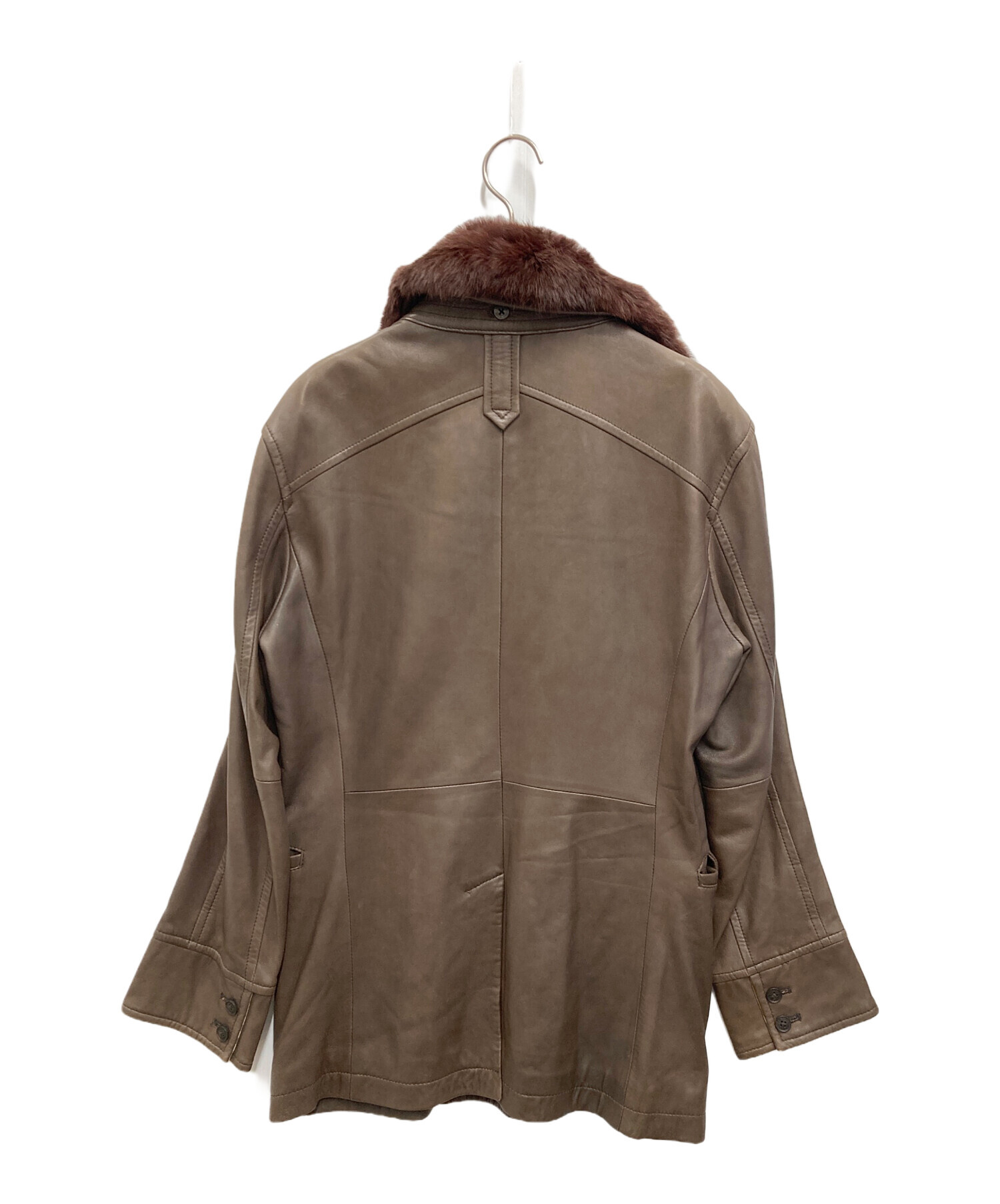 オフシーズン前最終■Burberry London■ラムレザーコートブラック　M 中古・古着通販】BURBERRY BLACK LABEL (バーバリーブラックレーベル