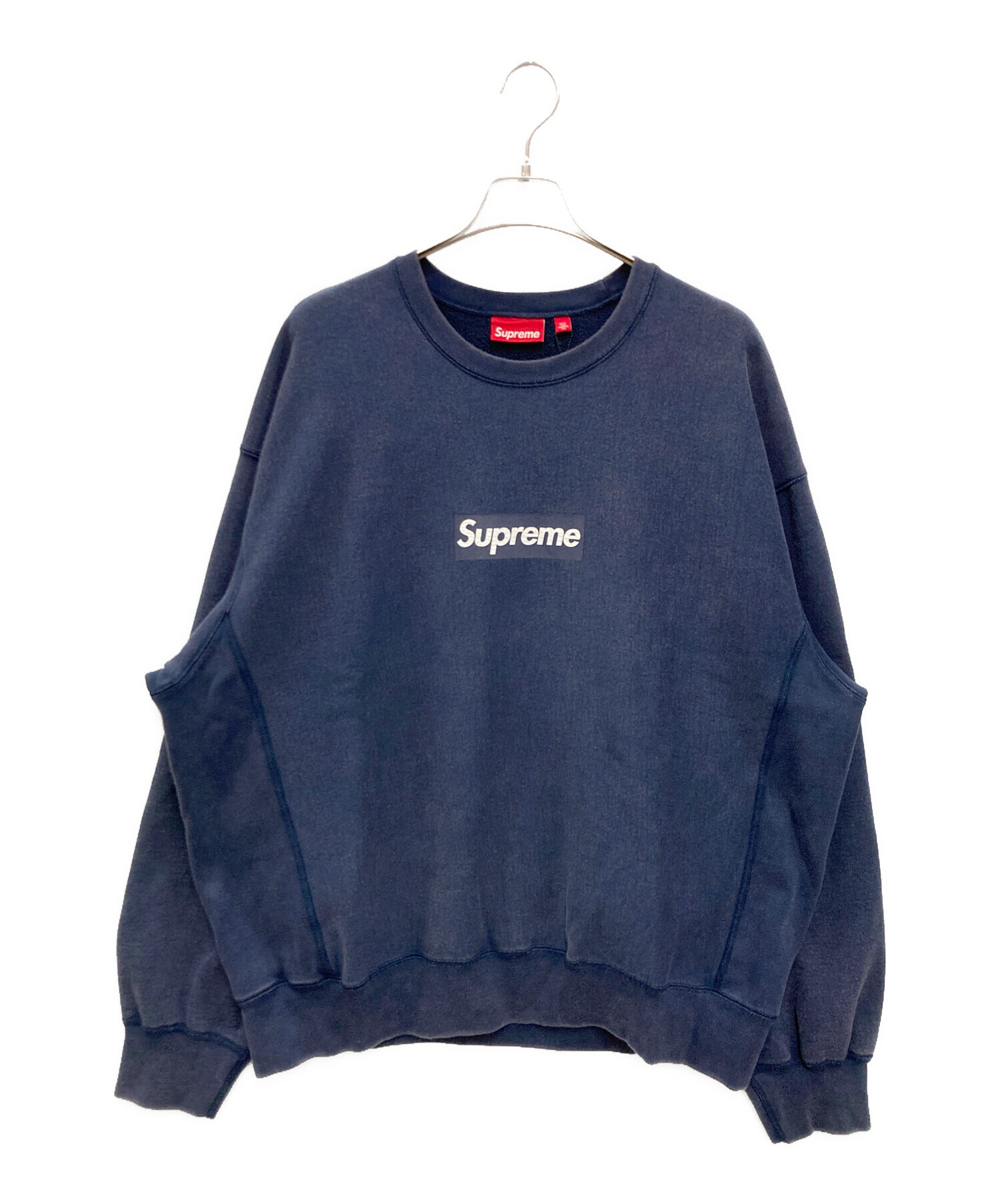 中古・古着通販】Supreme (シュプリーム) BOX LOGO CREWNECK ネイビー