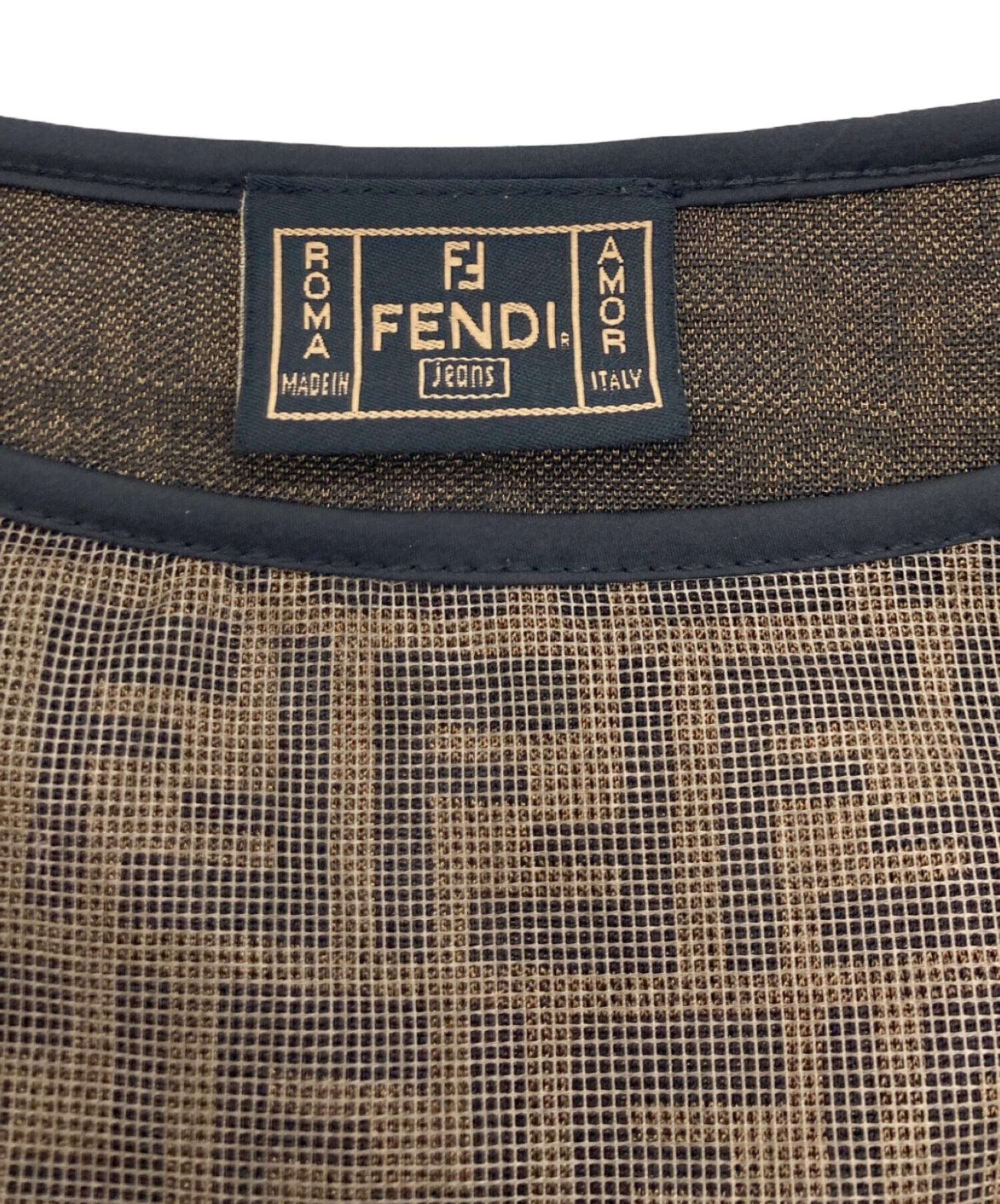 中古・古着通販】FENDI (フェンディ) ズッカ柄タンクトップ ブラウン