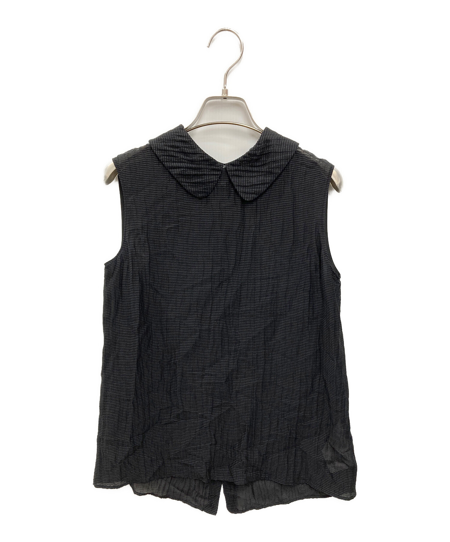 中古・古着通販】MIU MIU (ミュウミュウ) ノースリーブシャツ ブラック