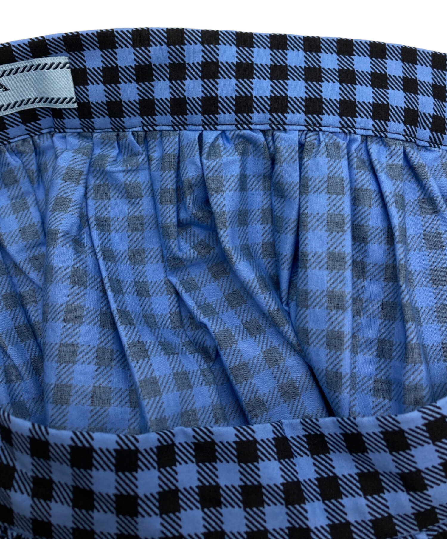 中古・古着通販】PRADA (プラダ) チェックスカート ブルー サイズ:38 中古・古着通販】PRADA (プラダ) チェックスカート ブルー サイズ:38