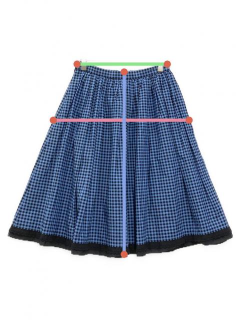 中古・古着通販】PRADA (プラダ) チェックスカート ブルー サイズ:38