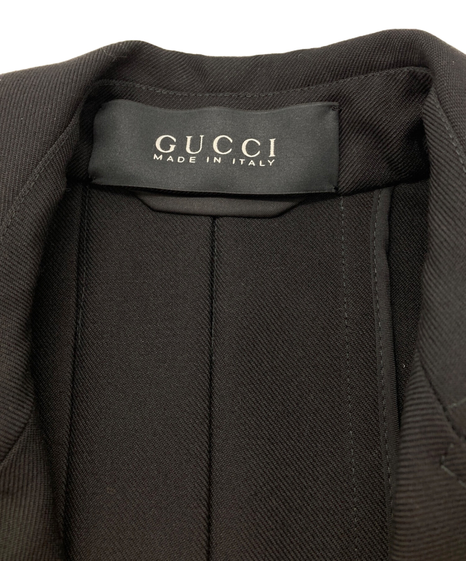 中古・古着通販】GUCCI (グッチ) プリーツ トレンチコート ブラック