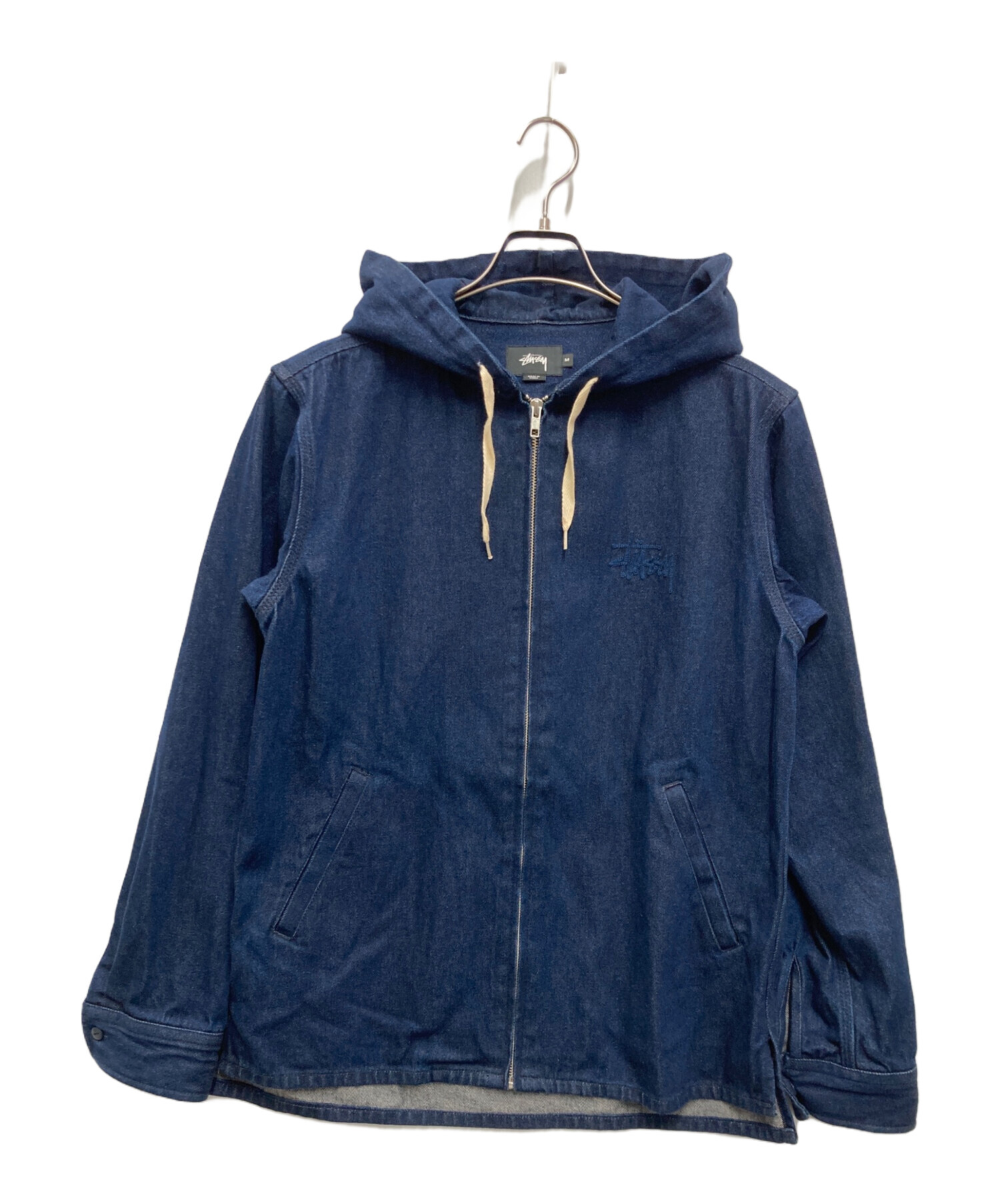 中古・古着通販】stussy (ステューシー) デニムフードブルゾン