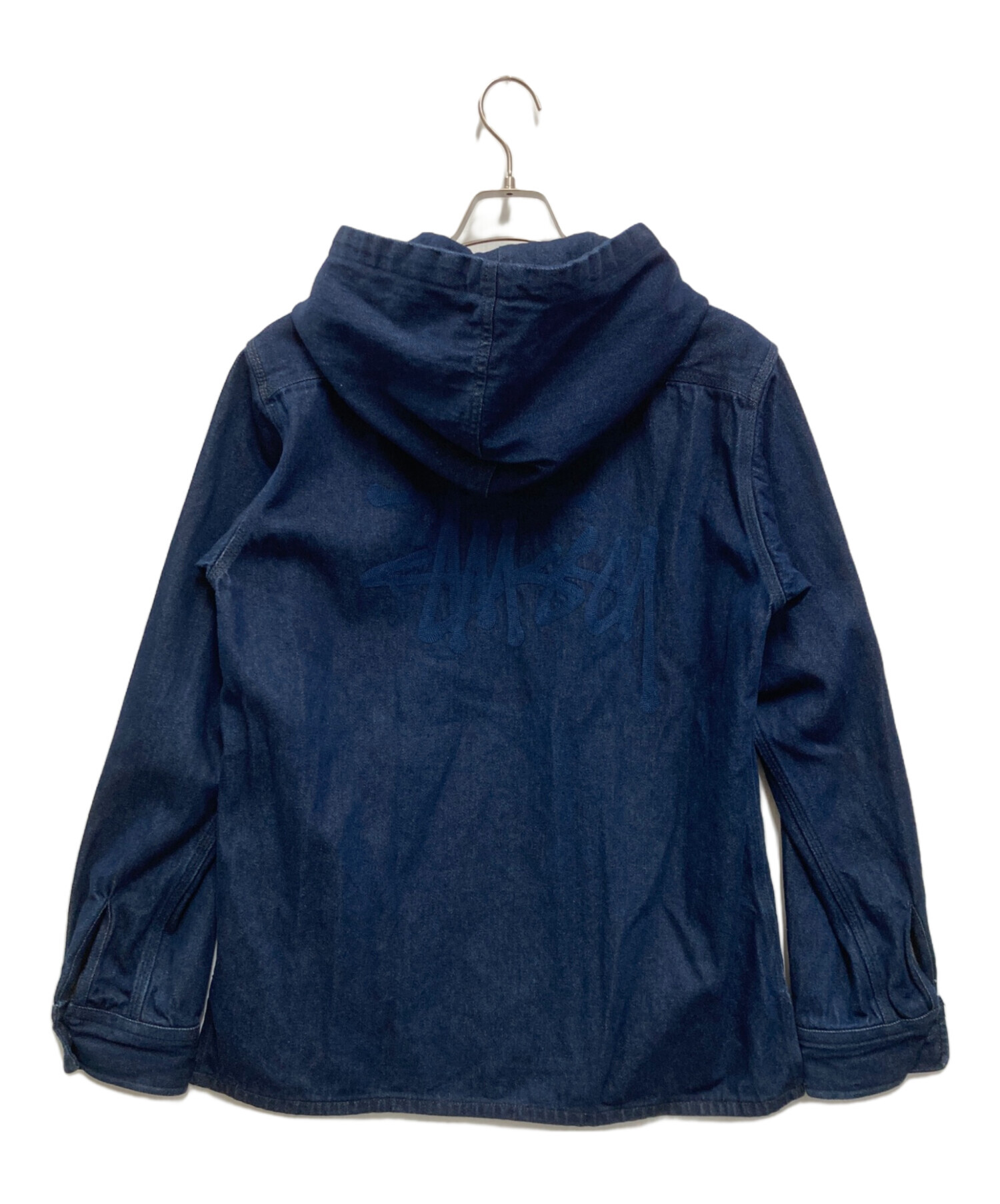 中古・古着通販】stussy (ステューシー) デニムフードブルゾン