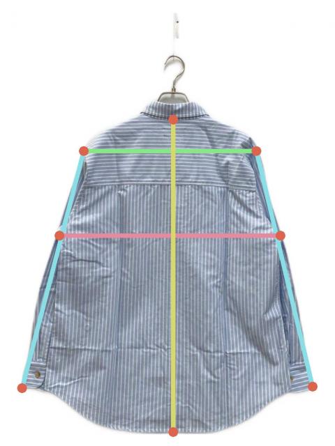 中古・古着通販】MEYAME (メヤメ) STRIPED SHIRT ブルー サイズ:FREE