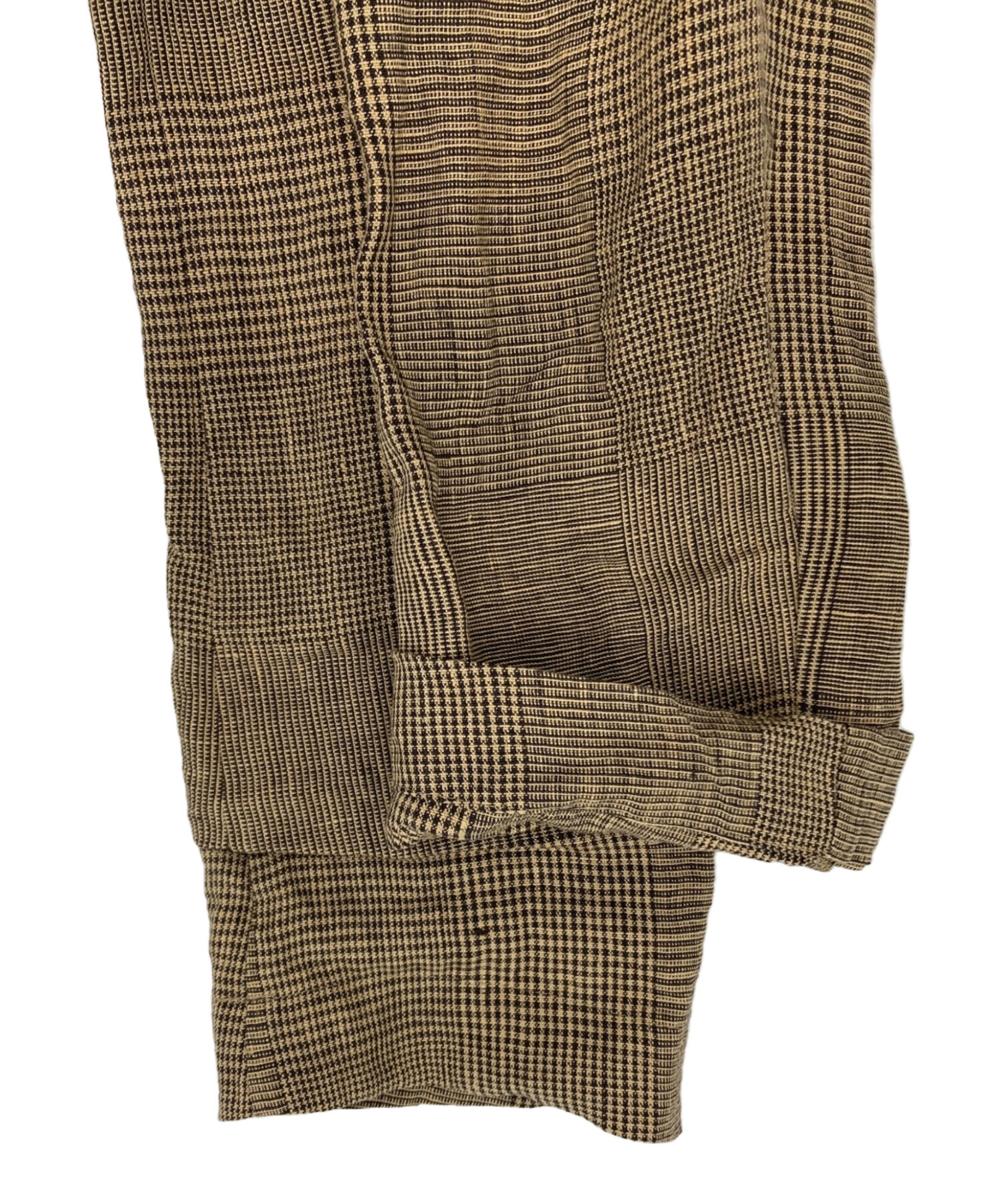中古・古着通販】MEYAME (メヤメ) GLENCHECK LINEN JACKET カーキ