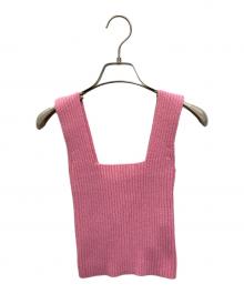 THE SHISHIKUI RIBB TOP ピンク　トップス 中古・古着通販】SHISHIKUI (シシクイ) RIBB TOP ピンク サイズ:FREE