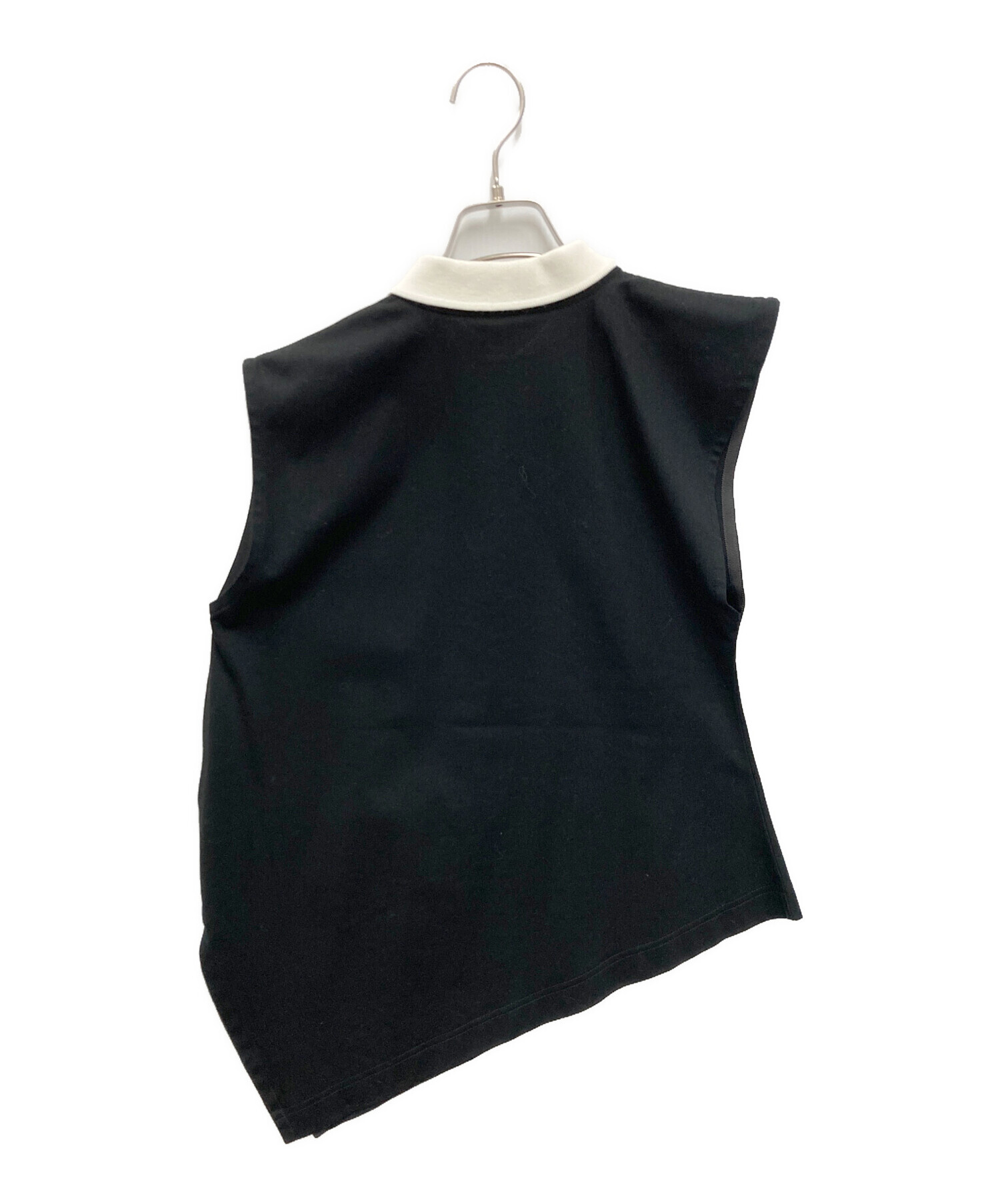 中古・古着通販】sacai (サカイ) アシンメトリーポロシャツ ブラック