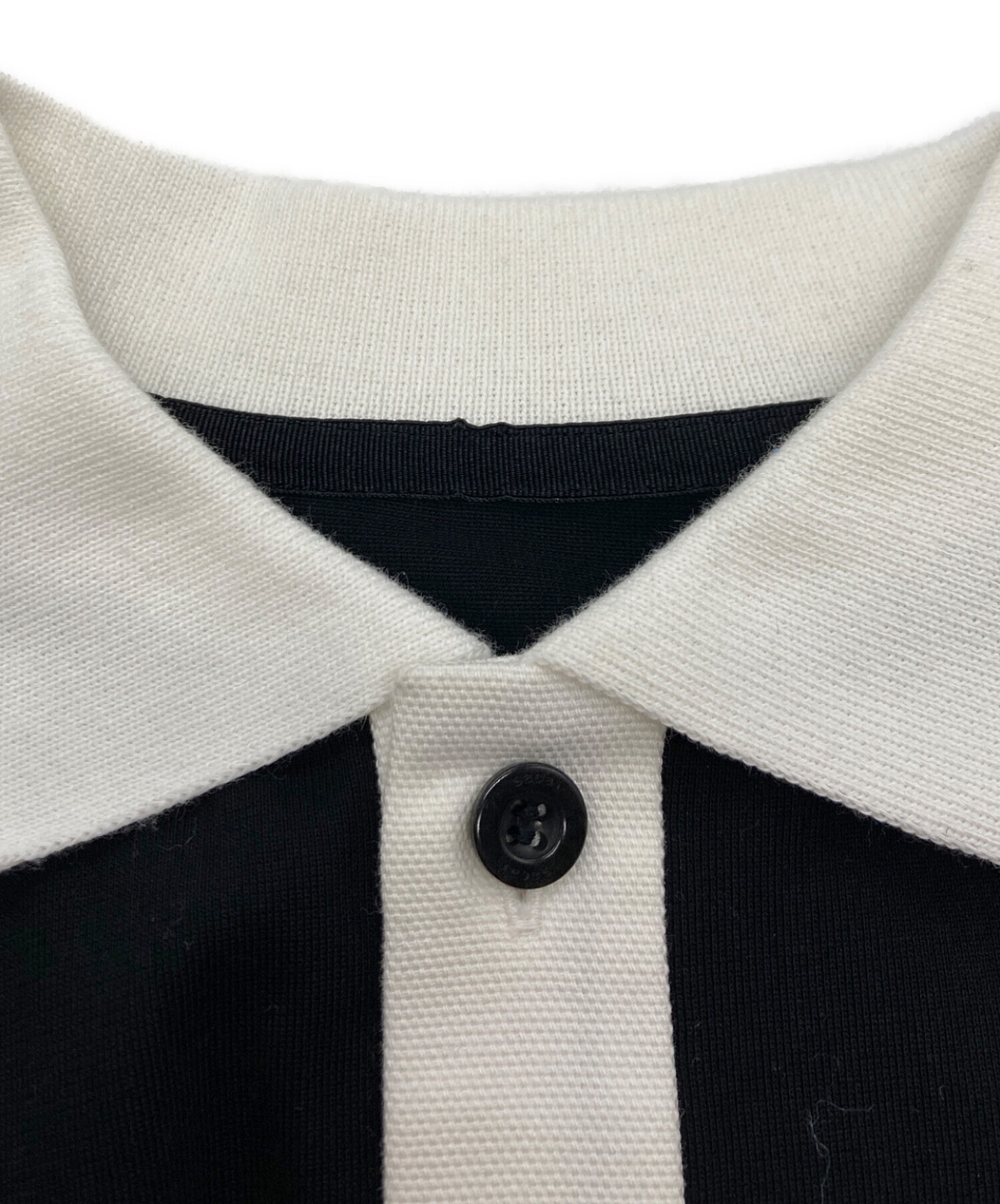 中古・古着通販】sacai (サカイ) アシンメトリーポロシャツ ブラック