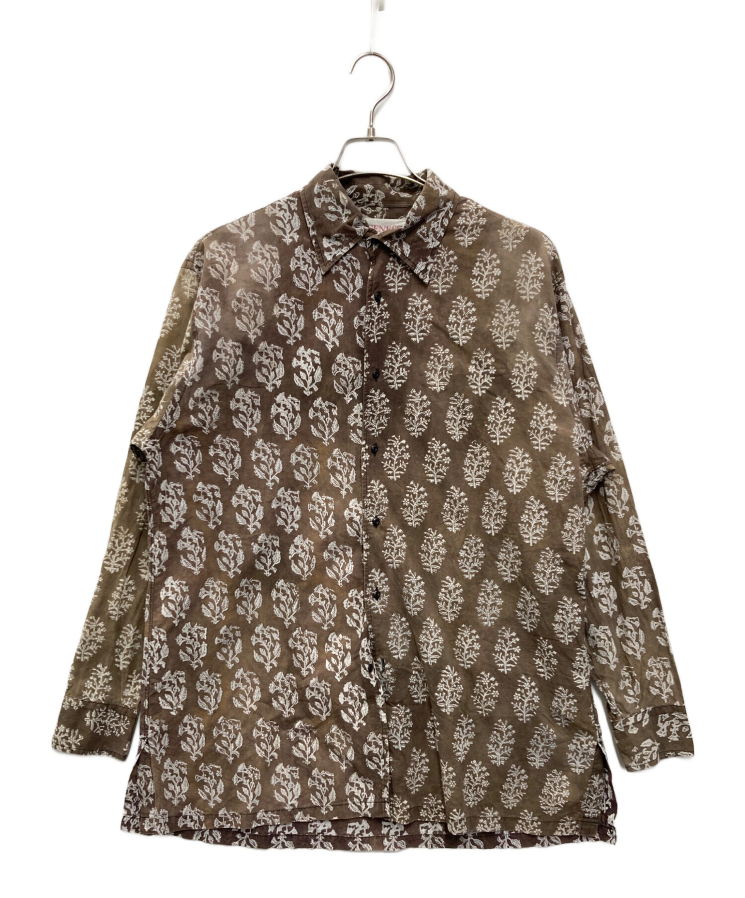 中古・古着通販】NICENESS (ナイスネス) LEE flower shirt ブラウン