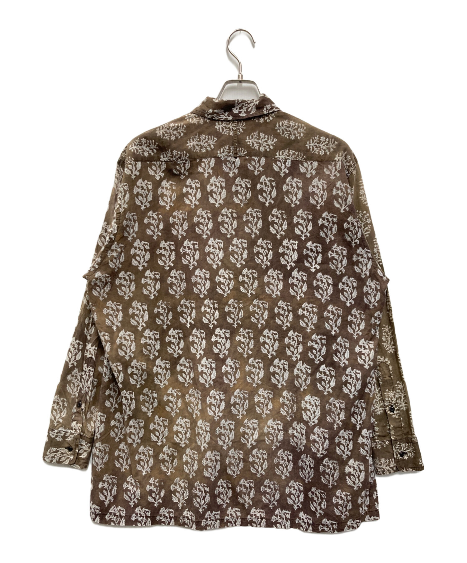 中古・古着通販】NICENESS (ナイスネス) LEE flower shirt ブラウン