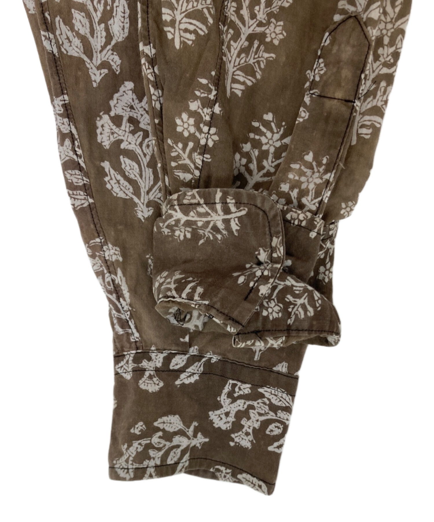 中古・古着通販】NICENESS (ナイスネス) LEE flower shirt ブラウン 中古・古着通販】NICENESS (ナイスネス) LEE flower shirt ブラウン