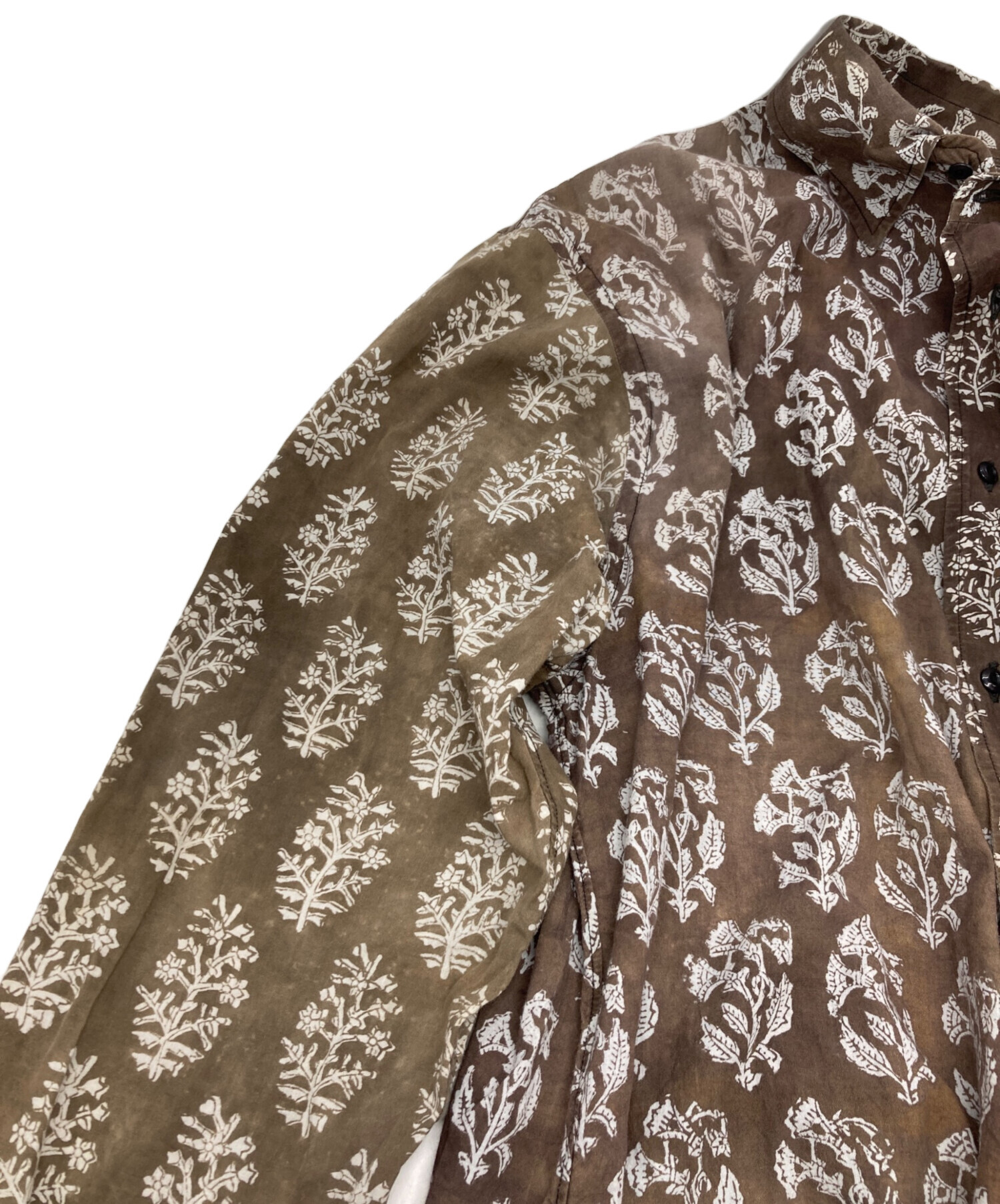NICENESS LEE(FLOWER) サイズM 中古・古着通販】NICENESS (ナイスネス) LEE flower shirt ブラウン