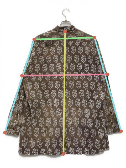 中古・古着通販】NICENESS (ナイスネス) LEE flower shirt ブラウン