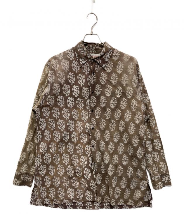 中古・古着通販】NICENESS (ナイスネス) LEE flower shirt ブラウン