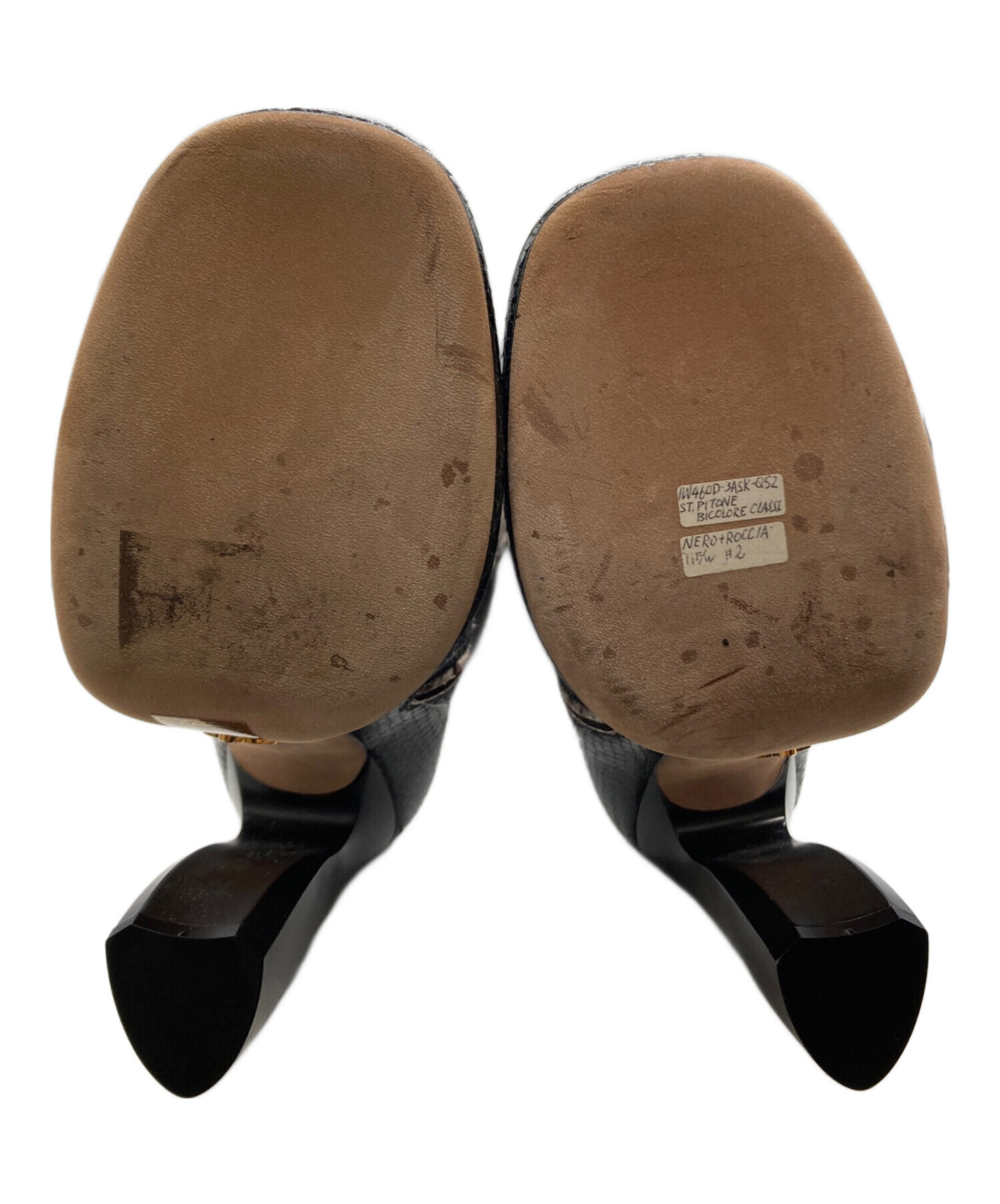 中古・古着通販】PRADA (プラダ) パイソンロングブーツ ブラック