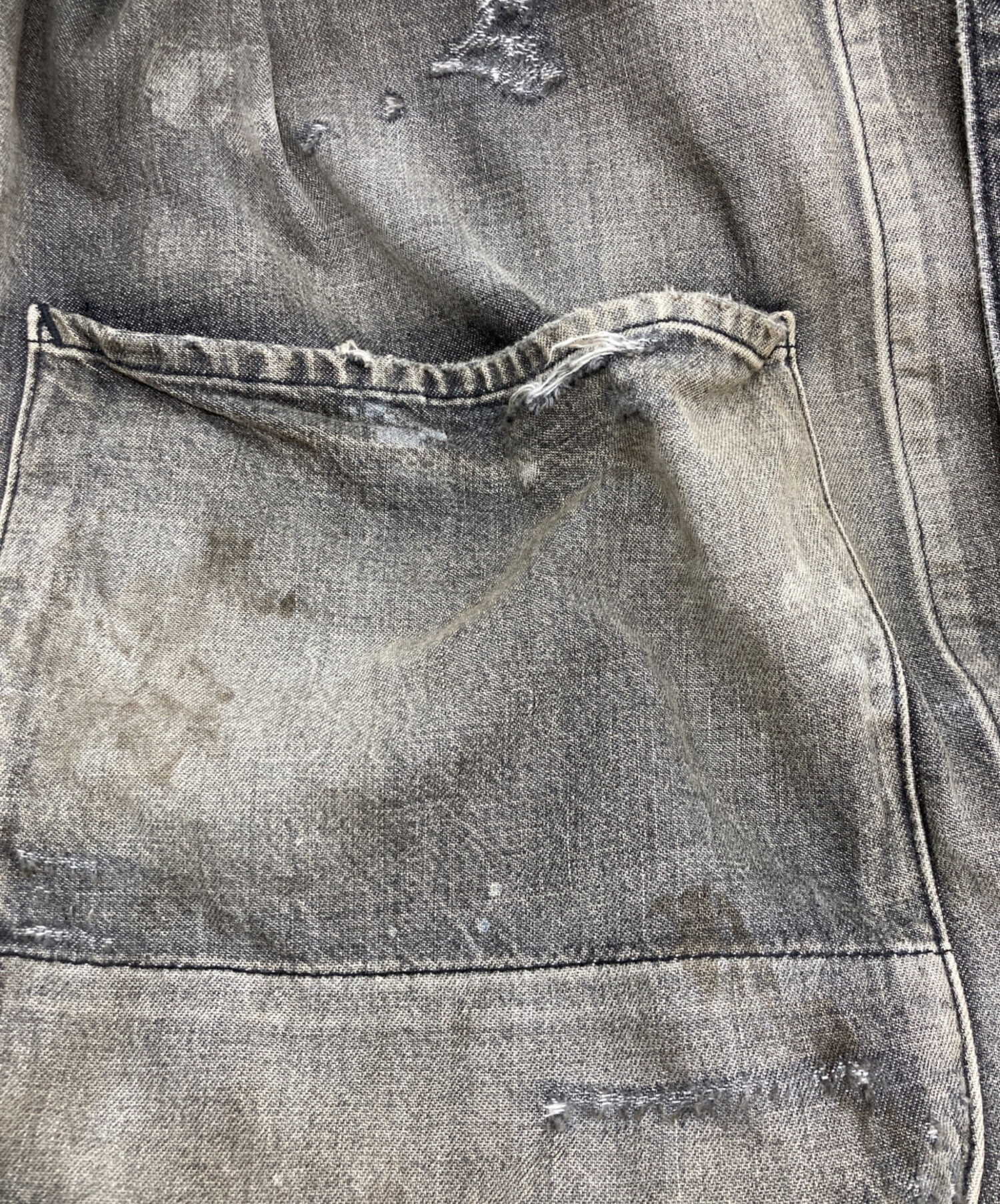 Ancellm アンセルム グレー デニムカバーオール 中古・古着通販】ANCELLM (アンセルム) DENIM COVERALL グレー サイズ