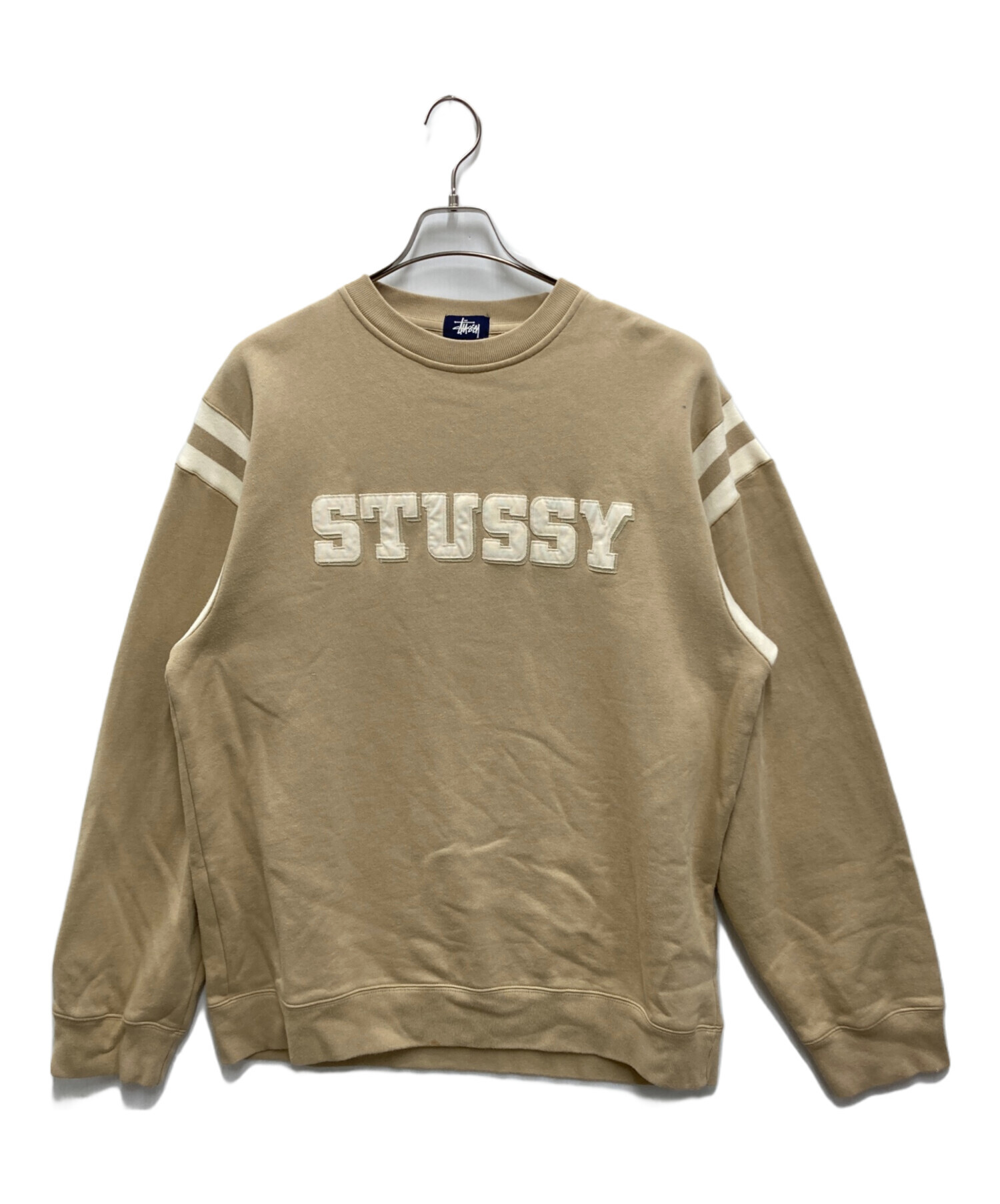 中古・古着通販】stussy (ステューシー) ワッペンロゴクルーネック