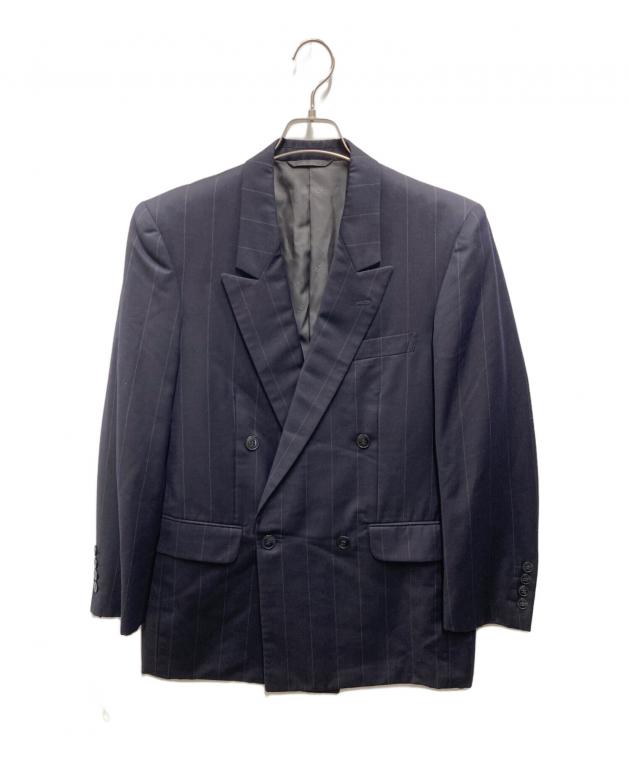 美品】カシミヤ混 Christian Dior セットアップ ダブル ネイビー