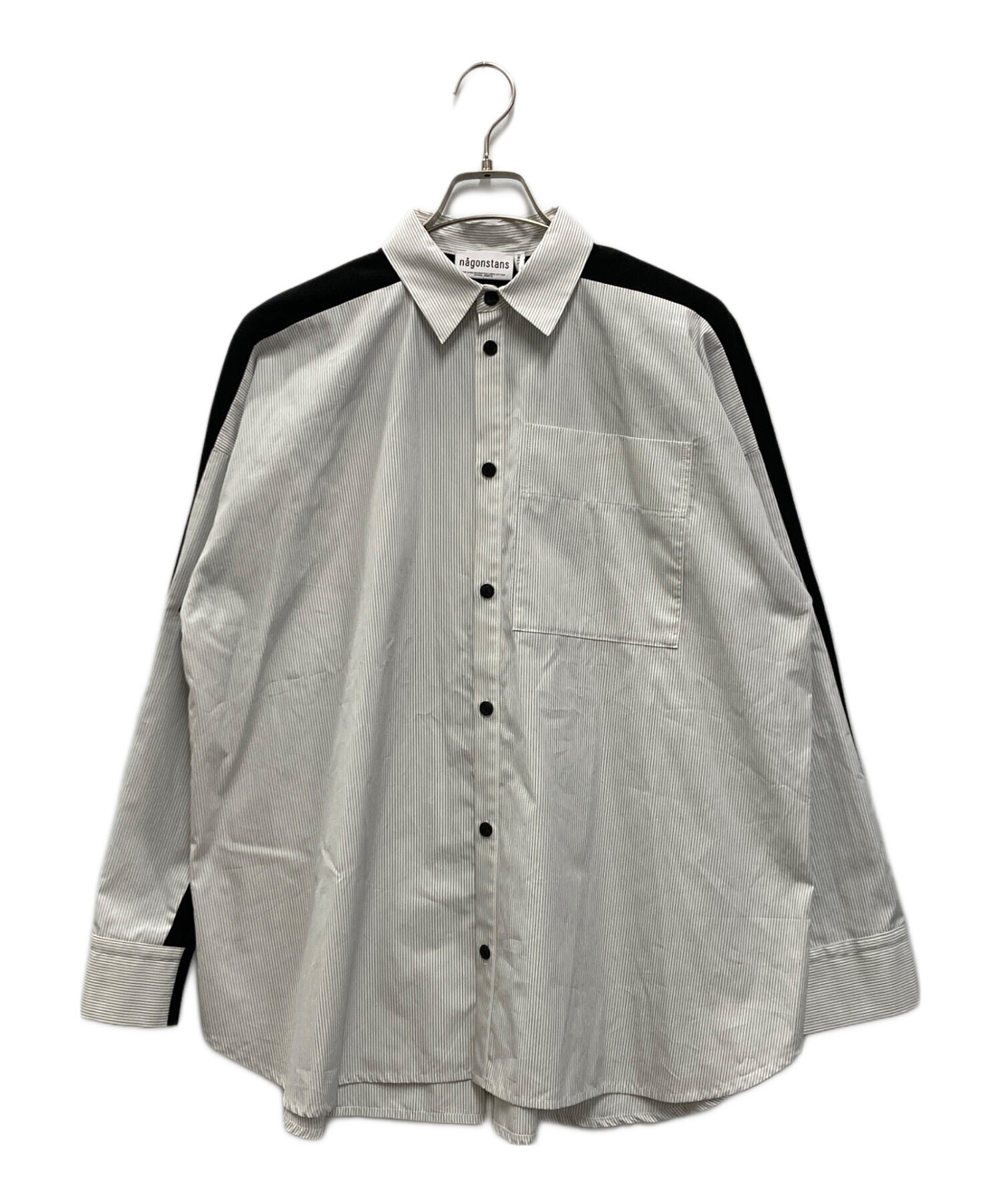 中古・古着通販】nagonstans (ナゴンスタンス) shirt×cut long-sleeves
