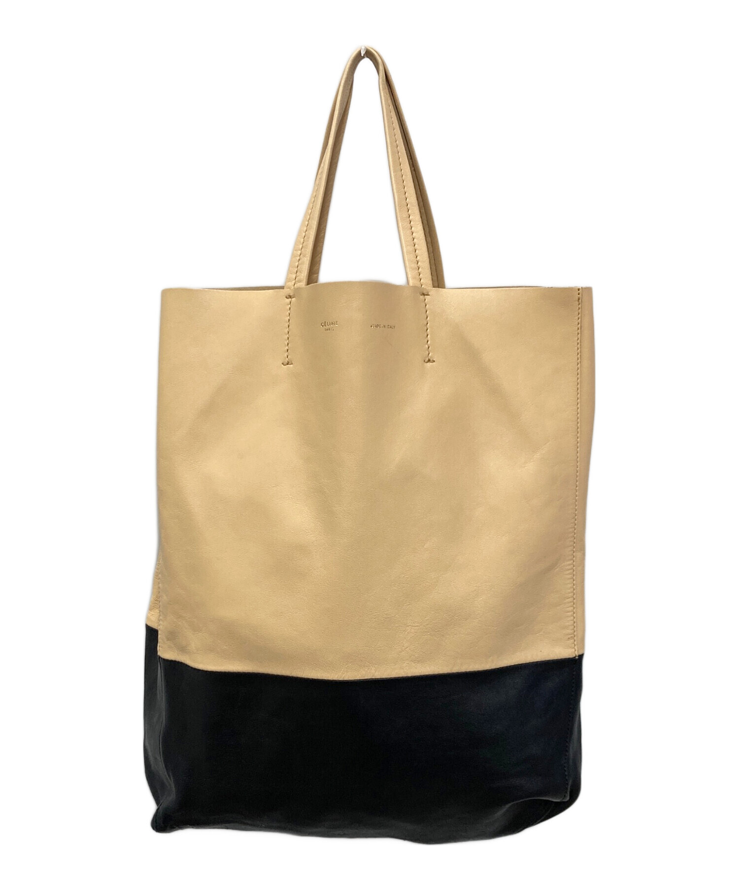 CELINE (セリーヌ) ムートントートバッグ/ホリゾンタルカバガゼット ベージュ WGA0161 中古・古着通販】CELINE (セリーヌ) ムートントートバッグ